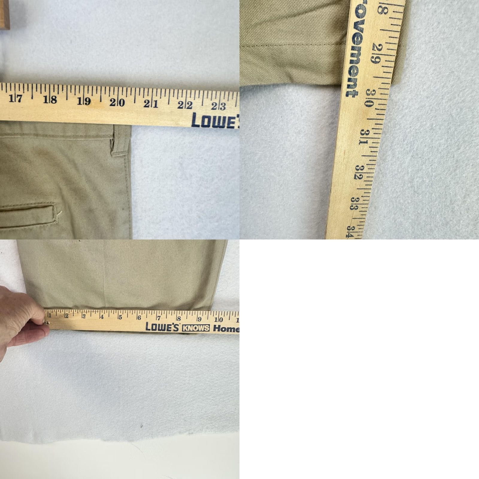 George George Mens Dress Pants 40x30 Classic Fit Pleated Wrinkle Resistant Easy Care Beige Straight Front Zip Size US 40 / EU 56 - 8 Thumbnail