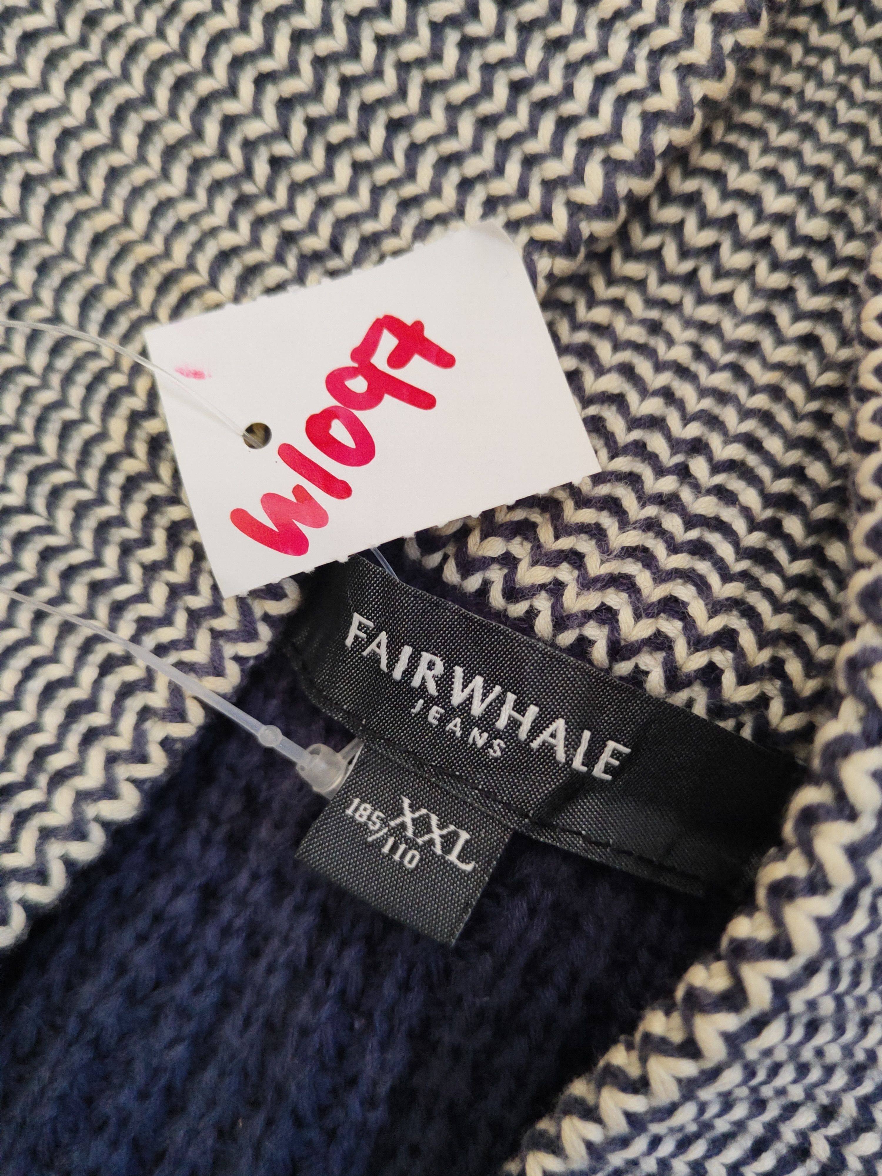 Homespun Knitwear Fairwhale Navy Knitwear Cardigan #W1097 Size US L / EU 52-54 / 3 - 11 Thumbnail