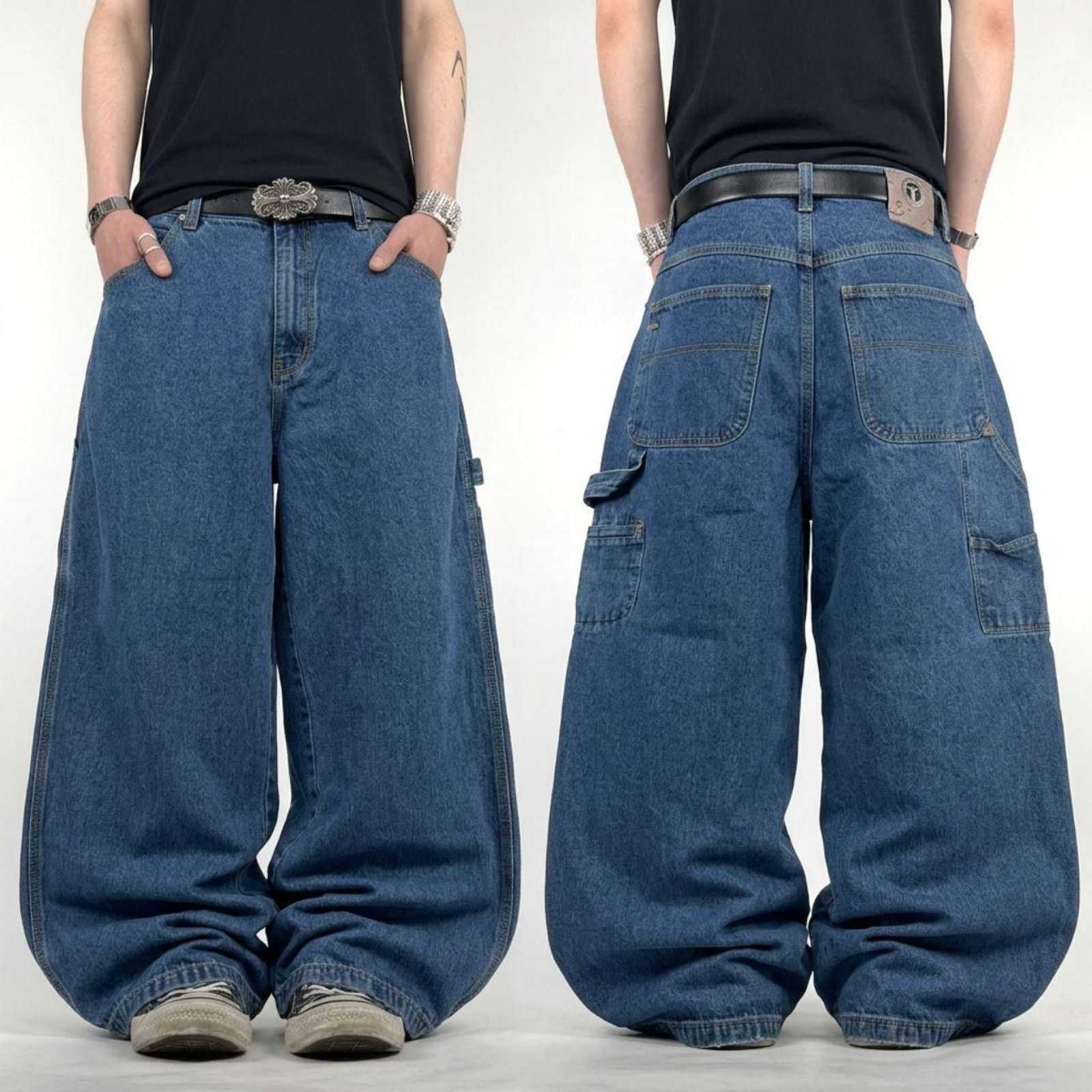 Ecko Unltd. × JNCO × Vintage Vintage y2k archive baggy wide leg cargo baggy wide leg jean Size US 36 / EU 52 - 1 Thumbnail