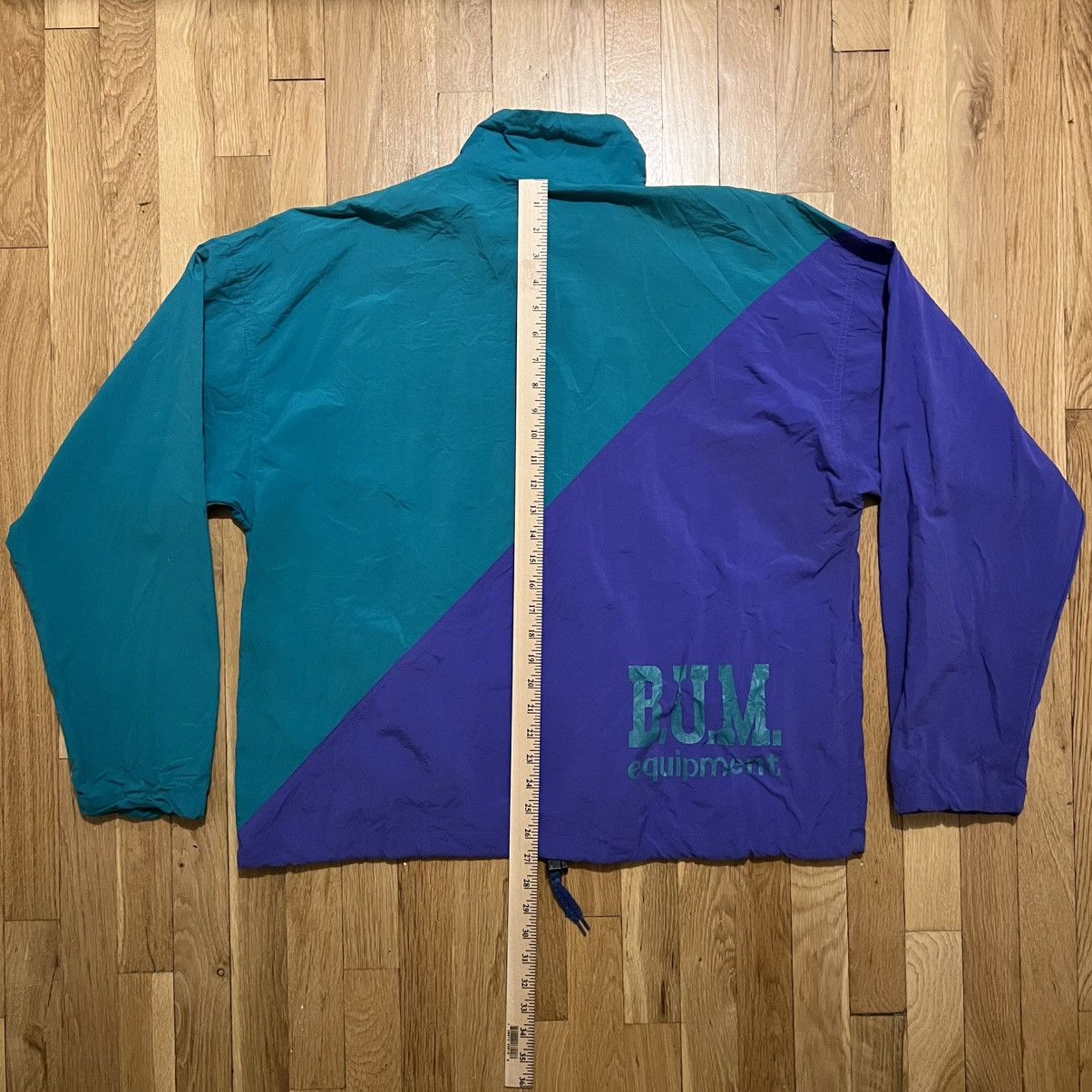 B.U.M Equipment Vintage BUM Equipment 1/4 Zip Jacket Mens XL Teal Purple Size US XL / EU 56 / 4 - 6 Thumbnail