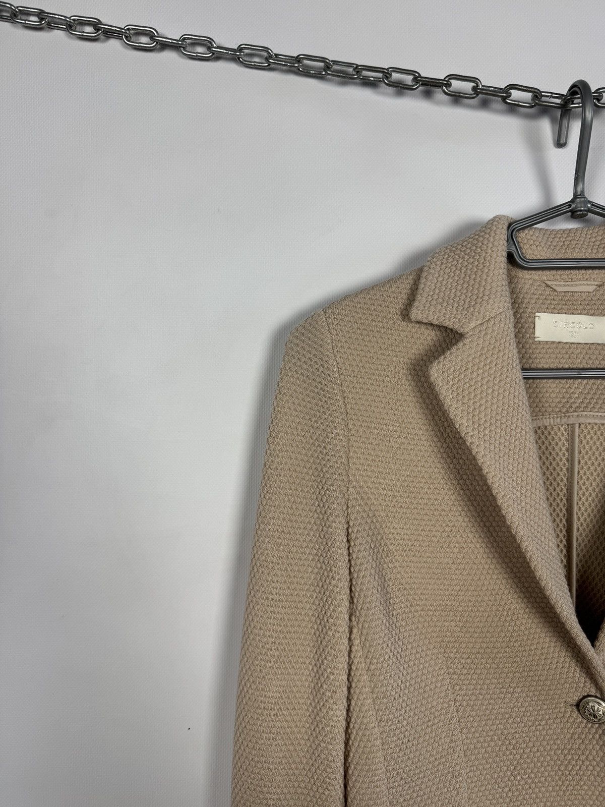 Circolo 1901 Circolo 1901 Blazer Virgil Wool Beige Textured Knit Jacket Size S / US 4 / IT 40 - 3 Thumbnail
