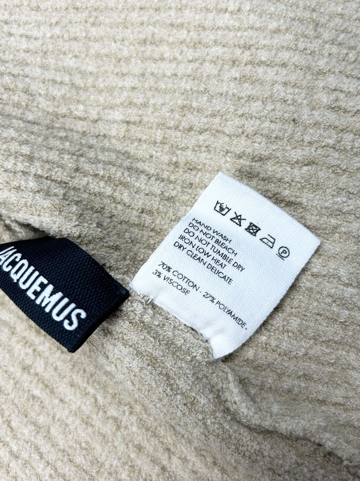 Jacquemus Luxury Jacquemus Le Cardigan Beige Sweater Size S / US 4 / IT 40 - 9 Thumbnail