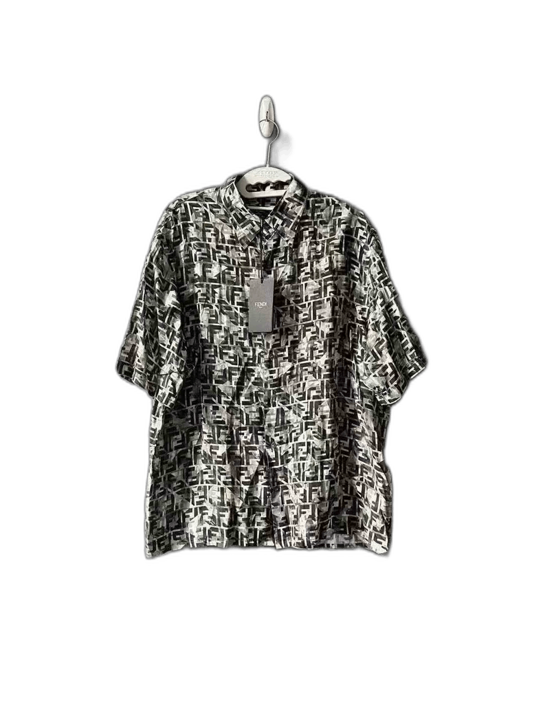 Fendi Fendi Short Sleeve Shirt with Logo Print Size US L / EU 52-54 / 3 - 1 Thumbnail