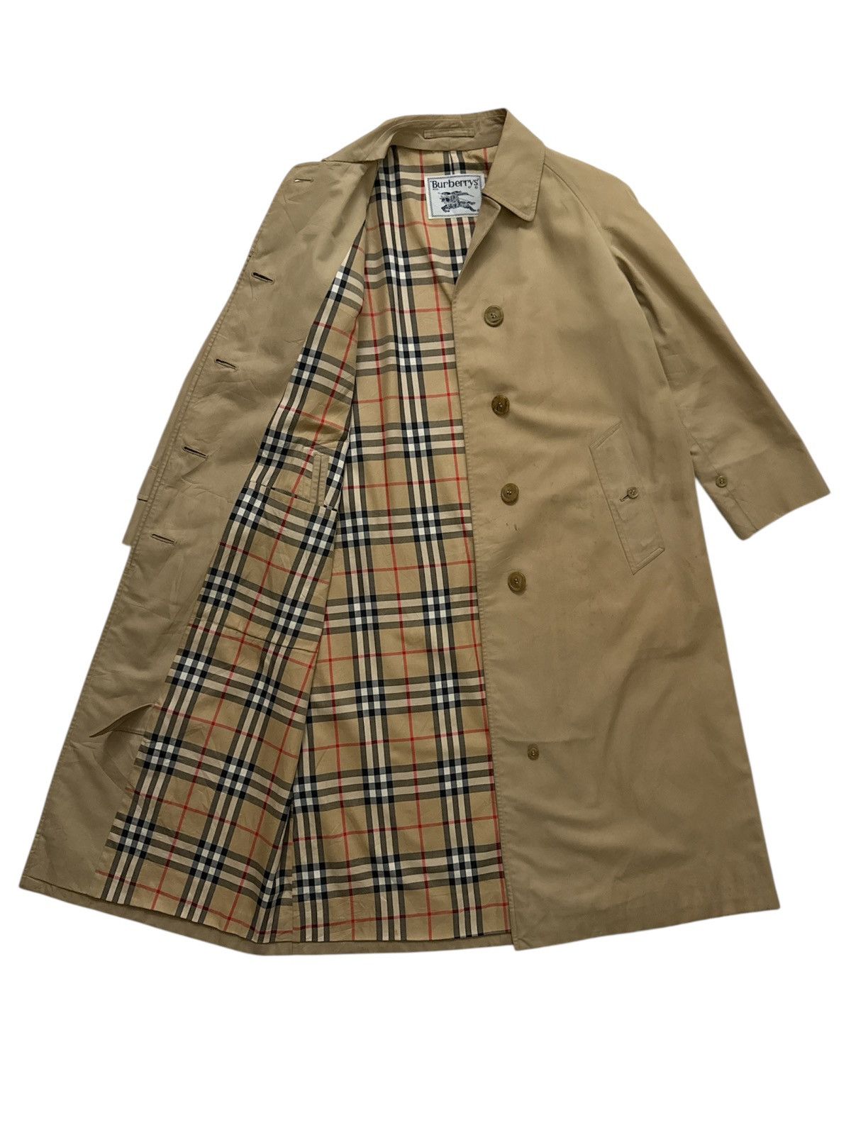 Burberry Vintage Burberry Nova Check Trench Coat Size US S / EU 44-46 / 1 - 1 Thumbnail
