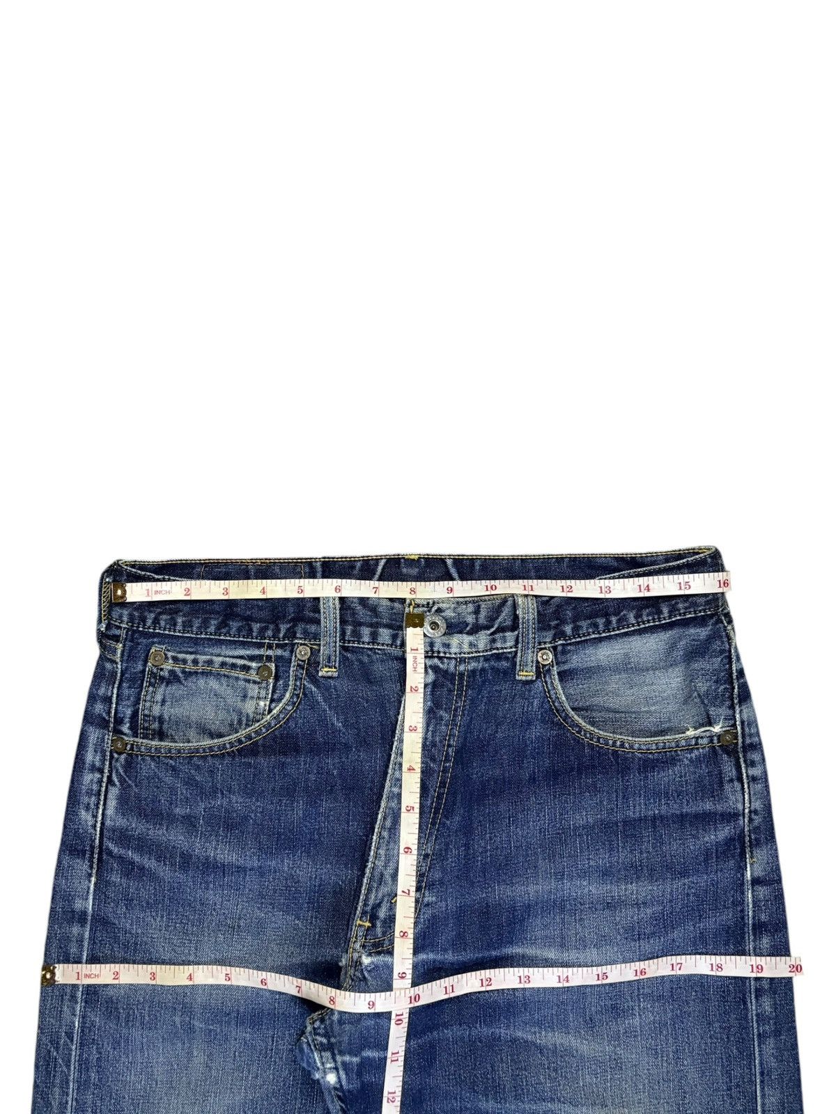 Levi's Vintage 90s Levis 503 Faded Blue Wash Distress Baggy Jeans Size US 32 / EU 48 - 13 Thumbnail