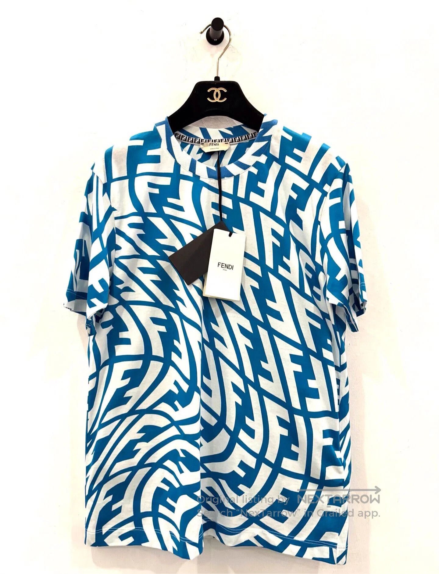 Fendi Fendi Women's Blue White Logo Short. Size M / US 6-8 / IT 42-44 - 1 Thumbnail