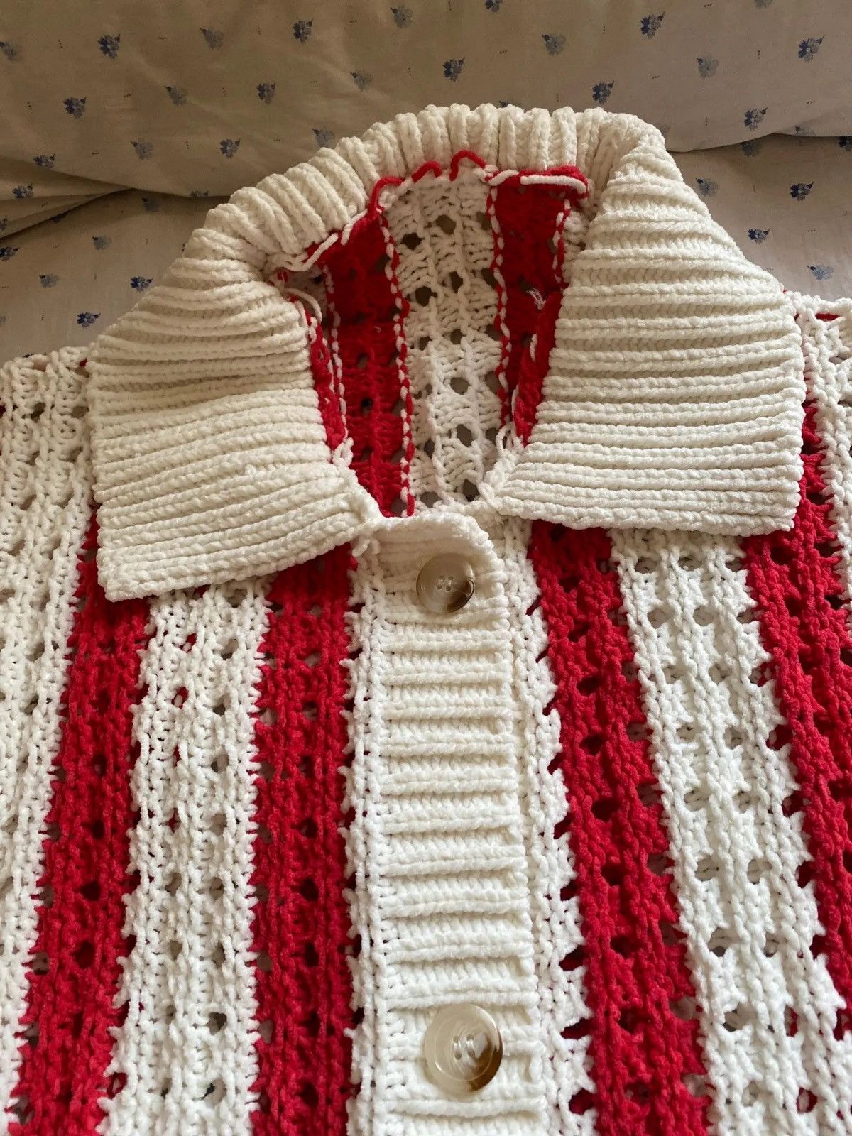 Japanese Brand × Vintage Knit Striped Jacquard Cardigan y2k 90’s retro style Size US L / EU 52-54 / 3 - 9 Thumbnail