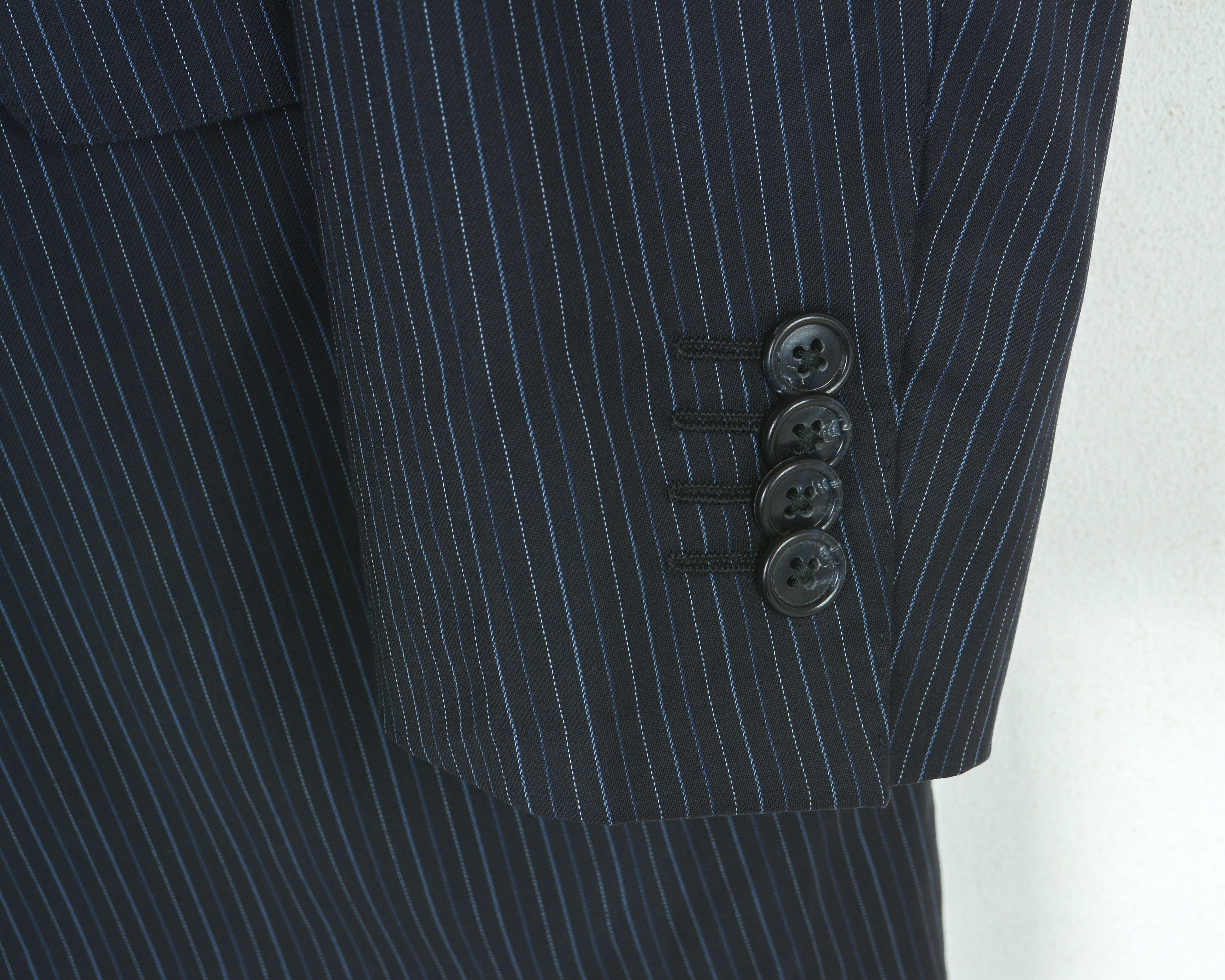Corneliani Pinstriped Jacket Blazer US 40L UK Made in Italy Wool M Coat Size 40L - 5 Thumbnail