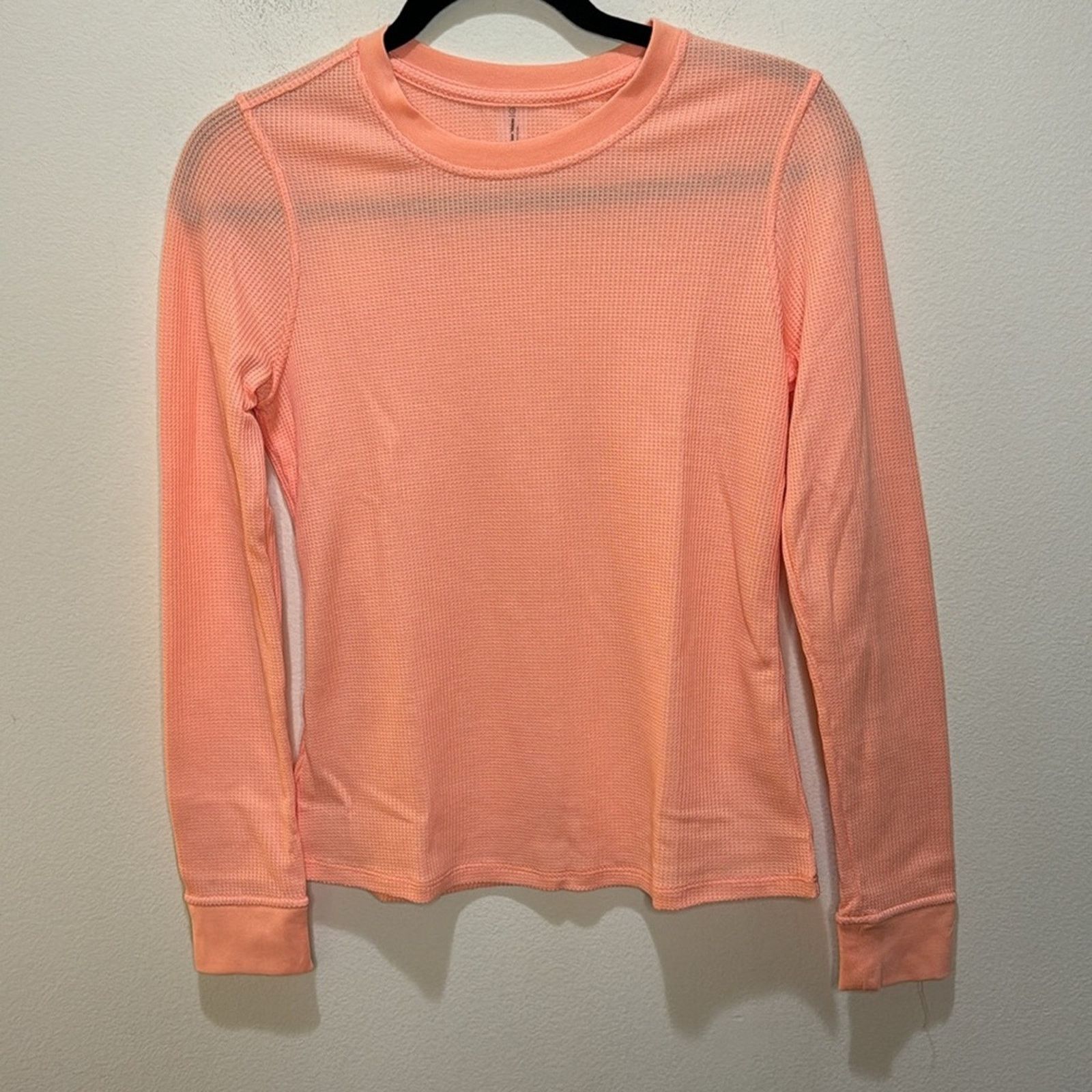 Outdoor Voices Outdoor Voices FastTrack Waffle Longsleeve - Melon Size S Size S / US 4 / IT 40 - 3 Thumbnail