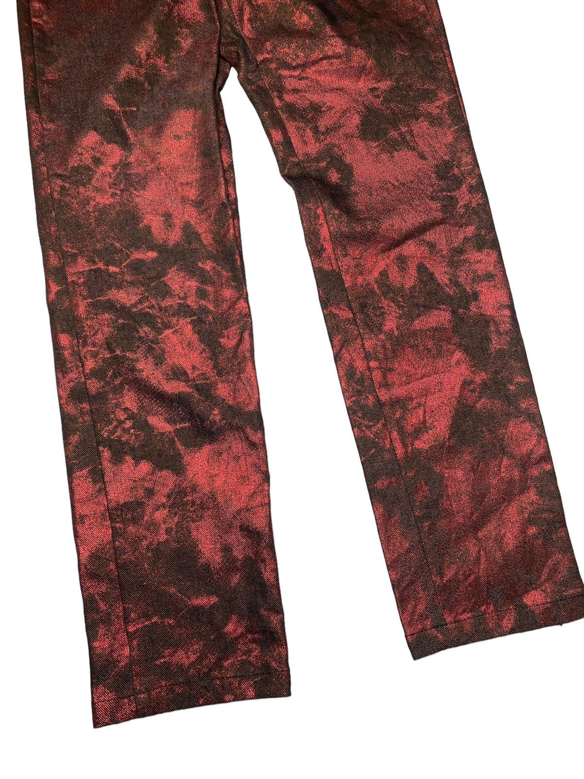 Hysteric Glamour 2000's Indibuni Wax Dyed Maroon Flared Pants Size US 29 - 7 Thumbnail