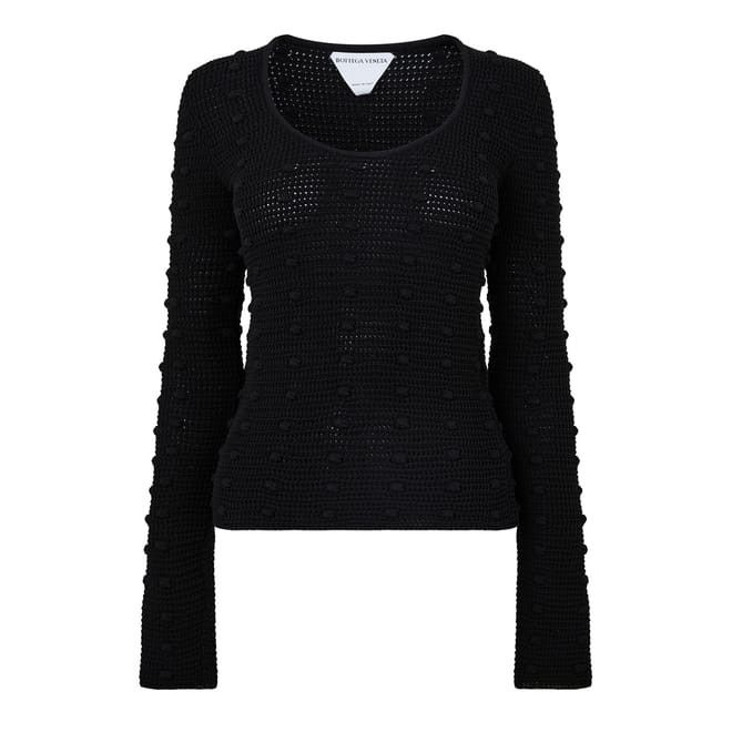 Bottega Veneta Bottega Veneta Scoop Neck Long Sleeve Sweater in Black Size XL / US 12-14 / IT 48-50 - 1 Thumbnail