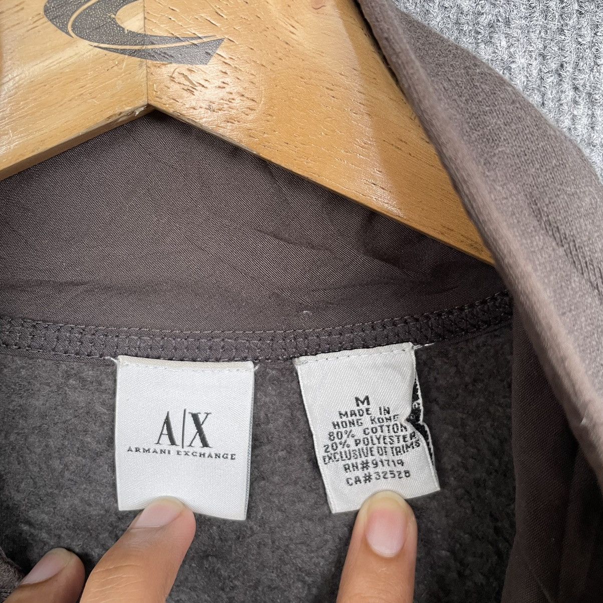 Armani Exchange AX Half Button Sweatshirt Size US M / EU 48-50 / 2 - 5 Thumbnail