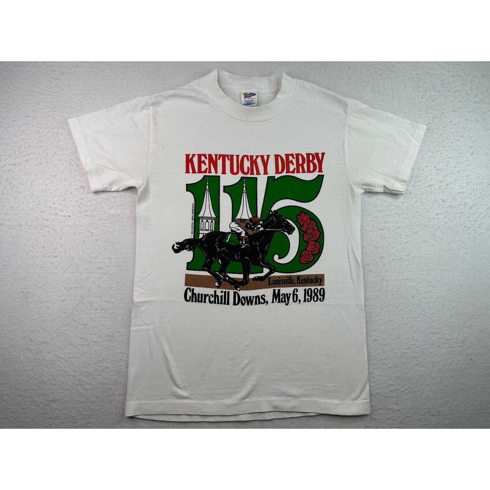 Vintage Vintage 1989 115th Kentucky Derby Churchill Downs T-Shirt Size US S / EU 44-46 / 1 - 1 Thumbnail