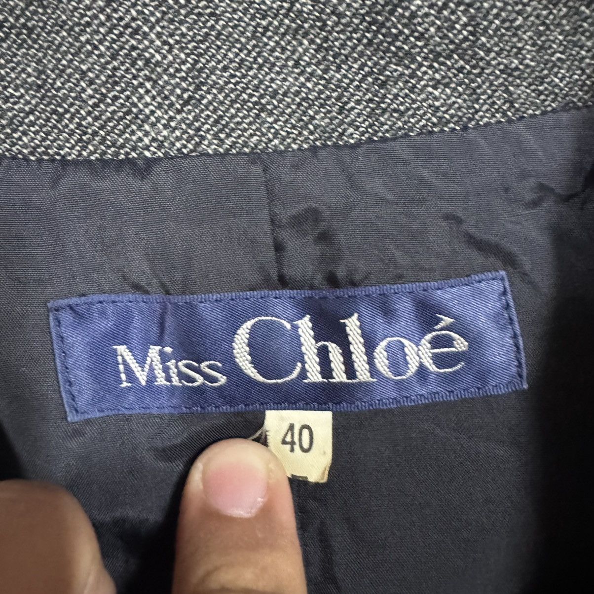 Chloe Vtg🔥90’s MissChloe Gabardine Crop Jacket Double Breasted Size S / US 4 / IT 40 - 12 Thumbnail