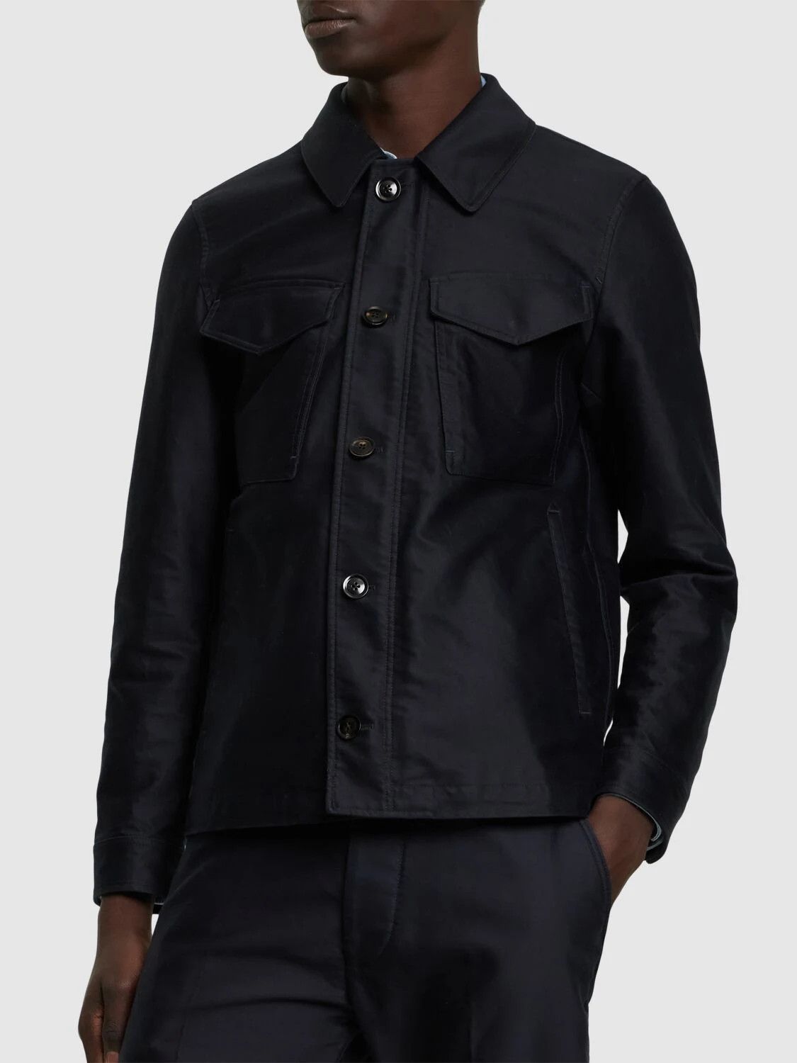 Tom Ford o1w1db10425 OJS007 Jacket in Navy Blue Size US L / EU 52-54 / 3 - 3 Thumbnail