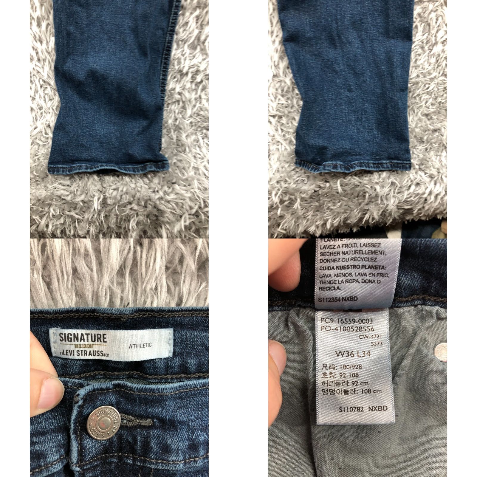 Levi's Levi's Signature Athletic Straight Jeans Mens Size 36x34 Blue Medium Wash Denim 5-Pocket Size US 36 / EU 52 - 8 Thumbnail