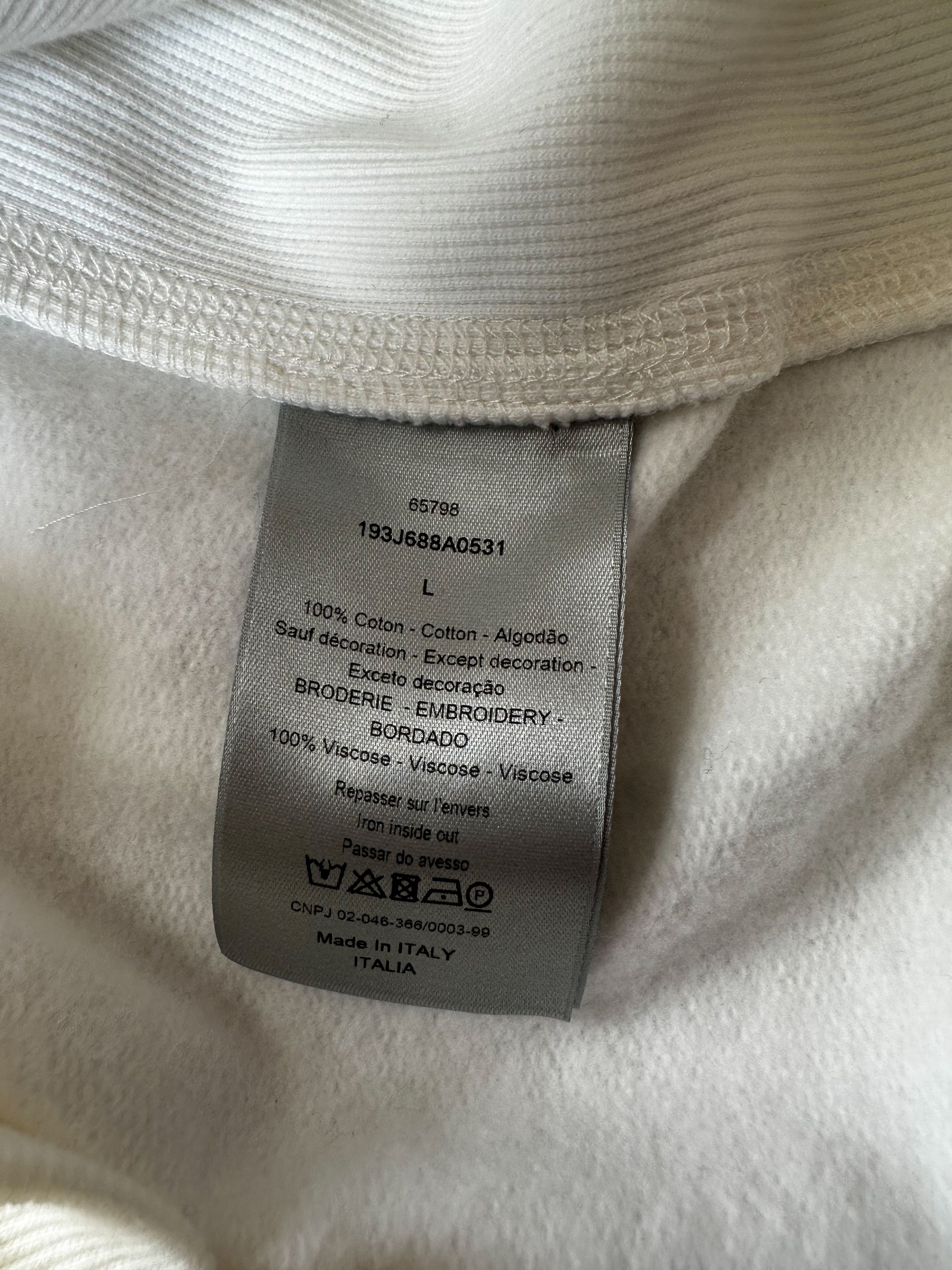 Dior Dior Kenny Scharf White & Black Embroidered Logo Hoodie Size US L / EU 52-54 / 3 - 5 Thumbnail