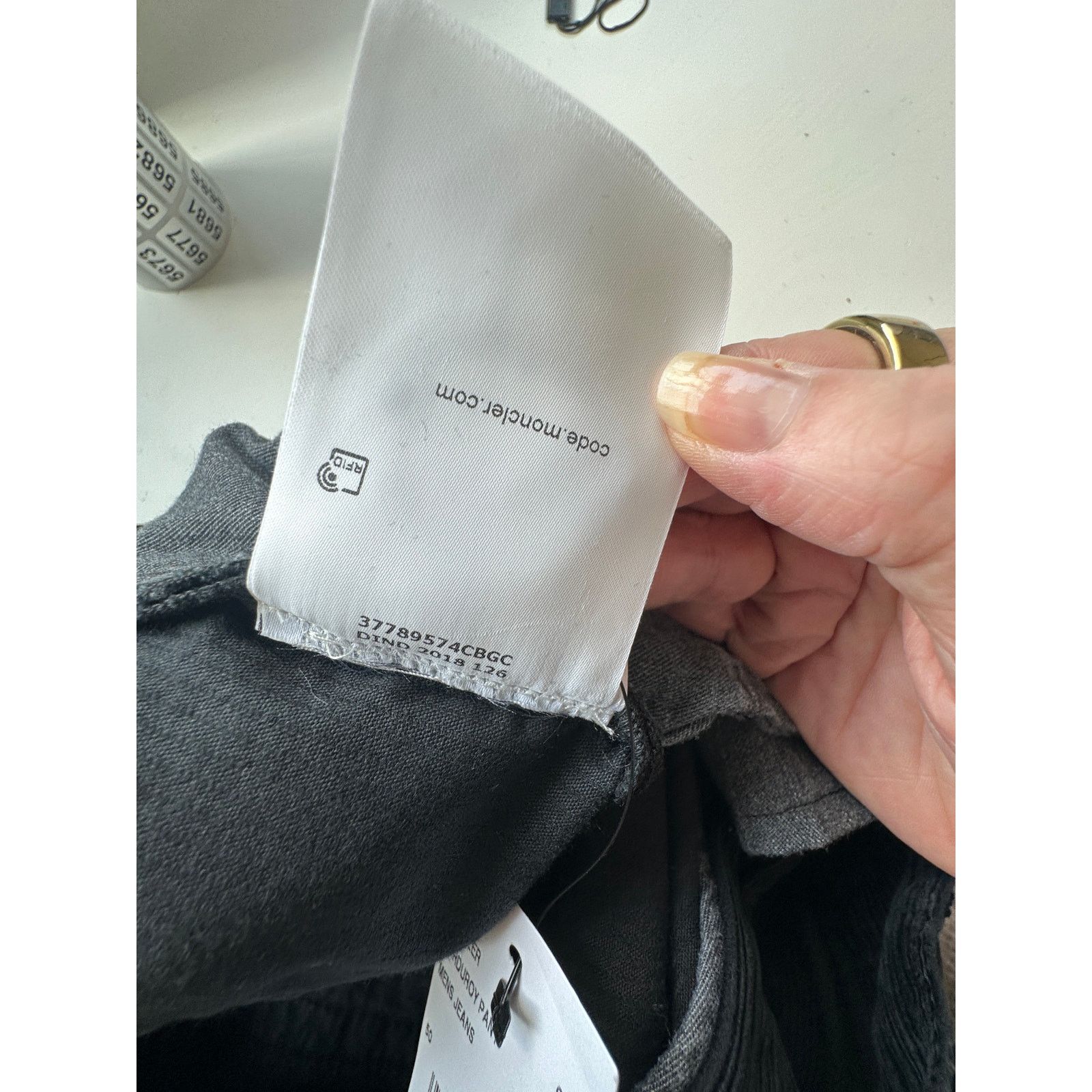 Moncler NWT Moncler 7 Fragment Corduroy Pants Black Side Code Print Size US 34 / EU 50 - 15 Thumbnail