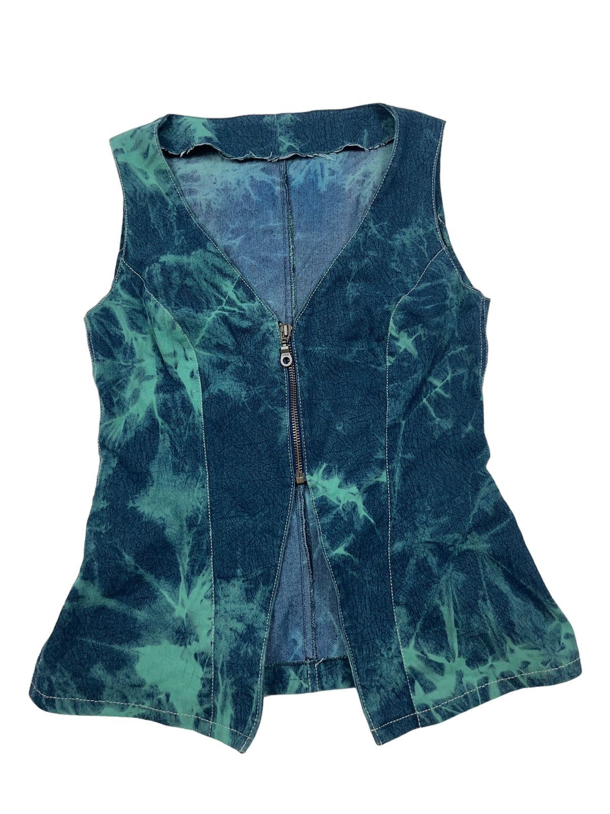 Japanese Brand Vintage Jean Paul Gaultier Style Denim Vest Size S / US 4 / IT 40 - 1 Thumbnail