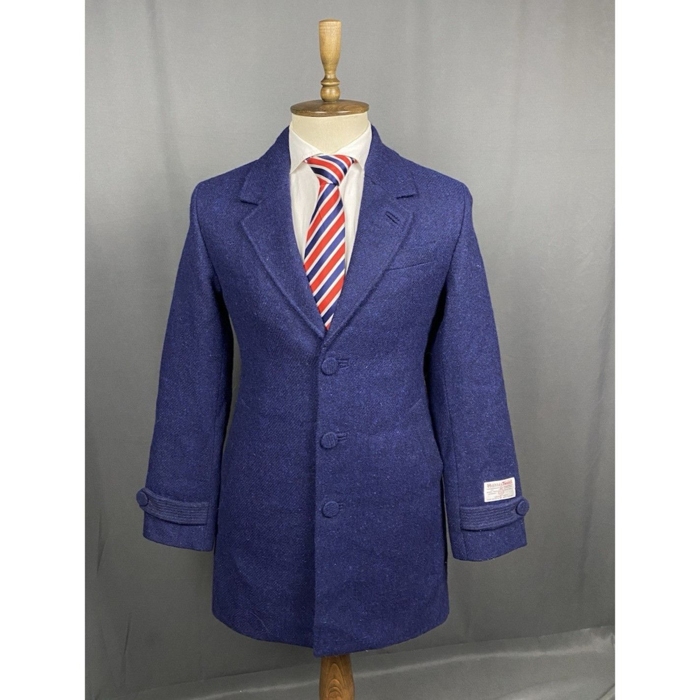 Harris Tweed MINT! Harris Tweed Men's Blue Insulated Wool Coat Size 46 R Size US S / EU 44-46 / 1 - 1 Thumbnail