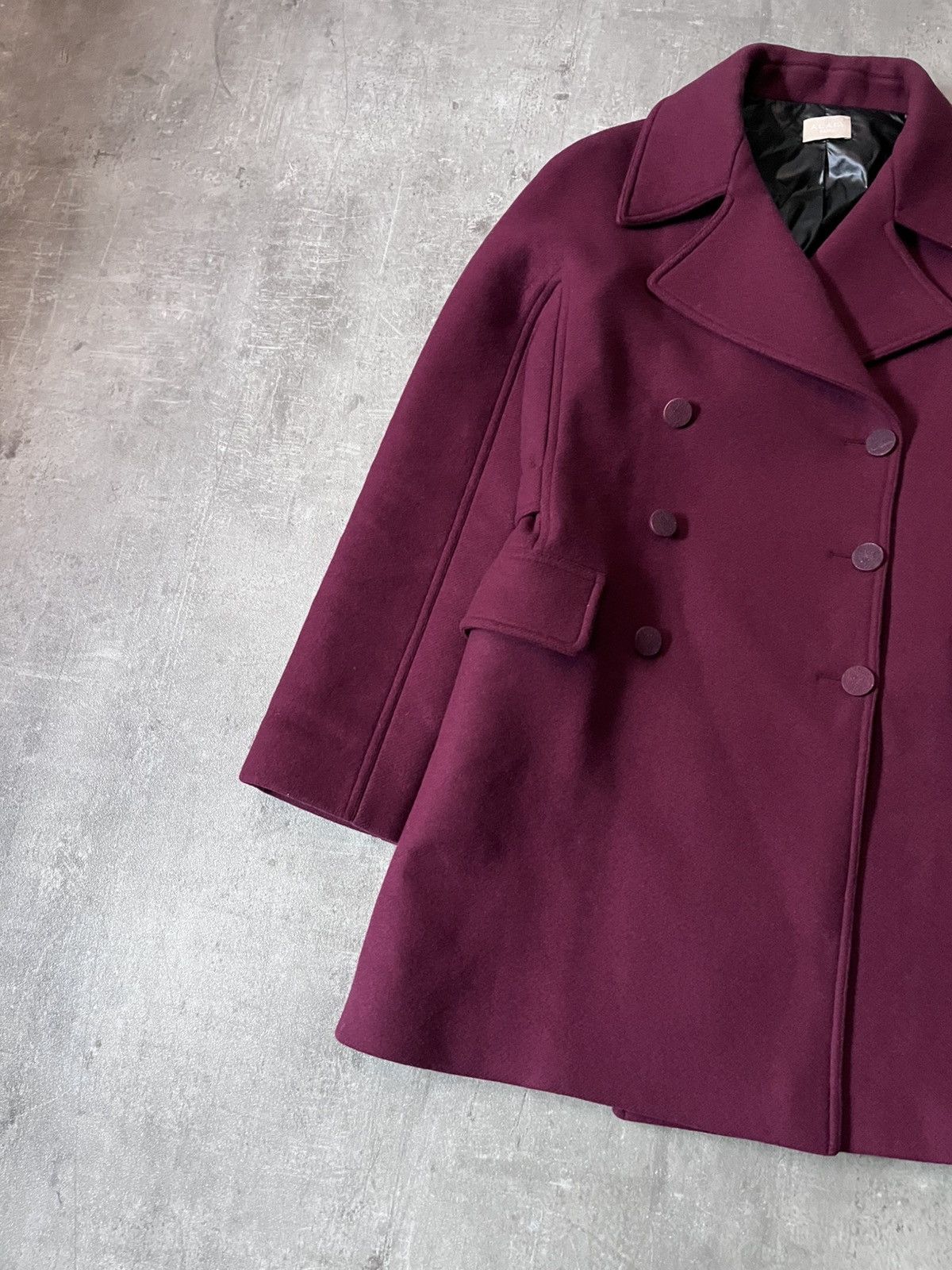 Alaia Alaia Double Breasted Burgundy Wool Coat Size M / US 6-8 / IT 42-44 - 2 Thumbnail