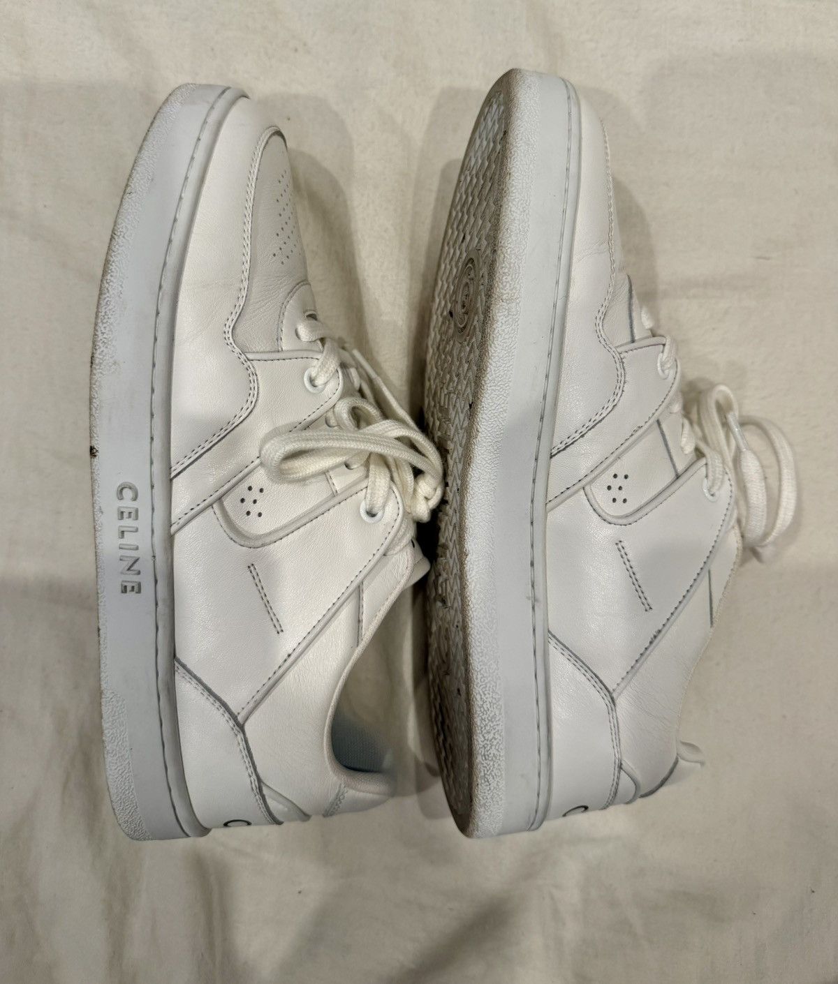 Celine CELINE CT-04 White Leather Low Top Sneakers EU 40 Size US 7 / EU 40 - 6 Thumbnail