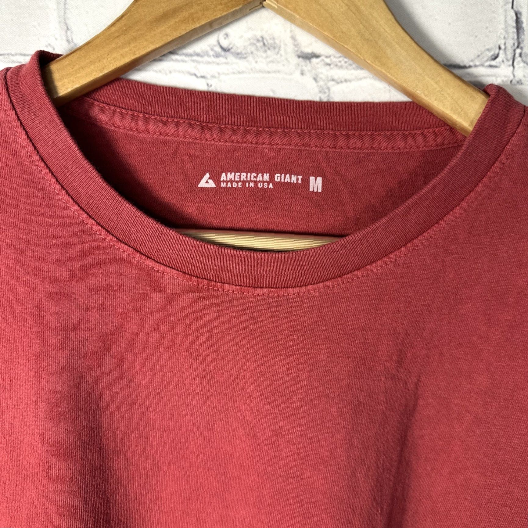 Vintage American Giant Mens Medium Red Premium Slub Long Sleeve Crew Tee Top Shirt NWOT Size US M / EU 48-50 / 2 - 2 Thumbnail