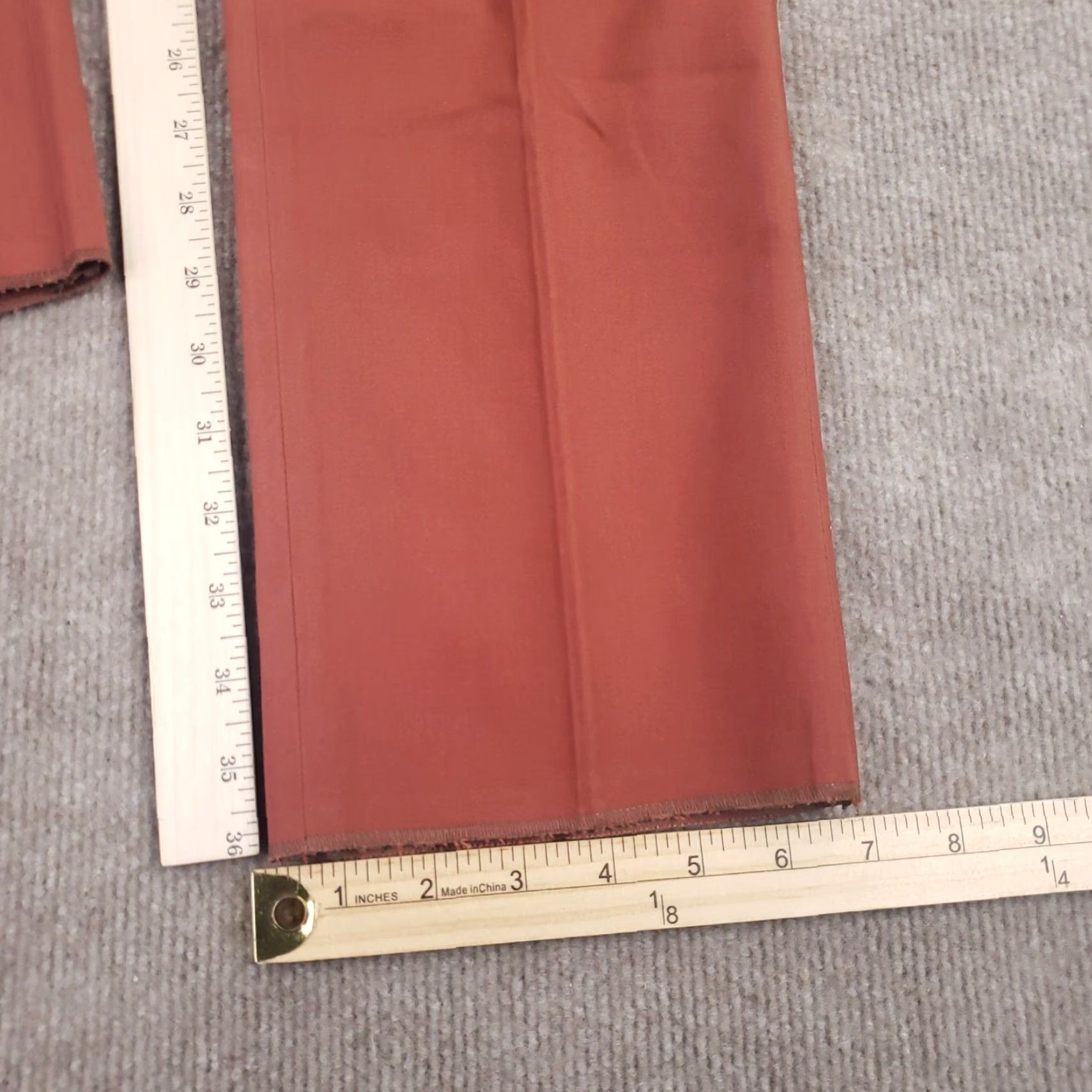 Vintage VINTAGE PT01 Pants Slacks Mens Slim Front Flat 34x36 Burnt Orange Cotton Dress Pants Mens 34 Boys? Size US 34 / EU 50 - 3 Thumbnail
