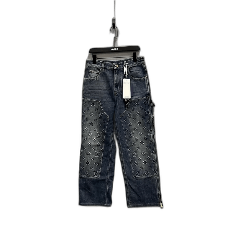Louis Vuitton Vintage Blue Patchwork Denim Pants-2507