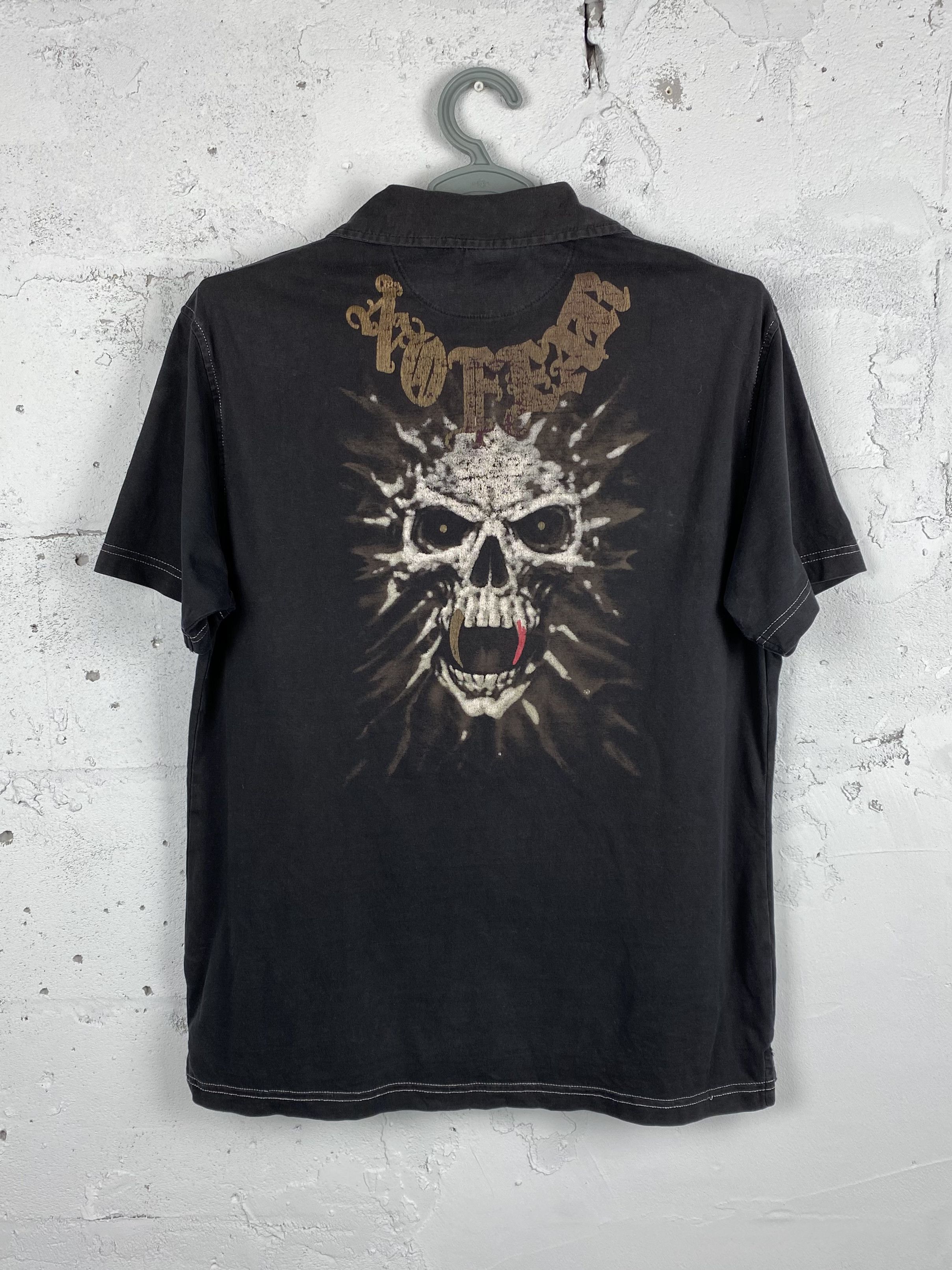 Japanese Brand × No Fear Vintage Y2K No Fear Skull Faded T-shirt Size US L / EU 52-54 / 3 - 1 Thumbnail