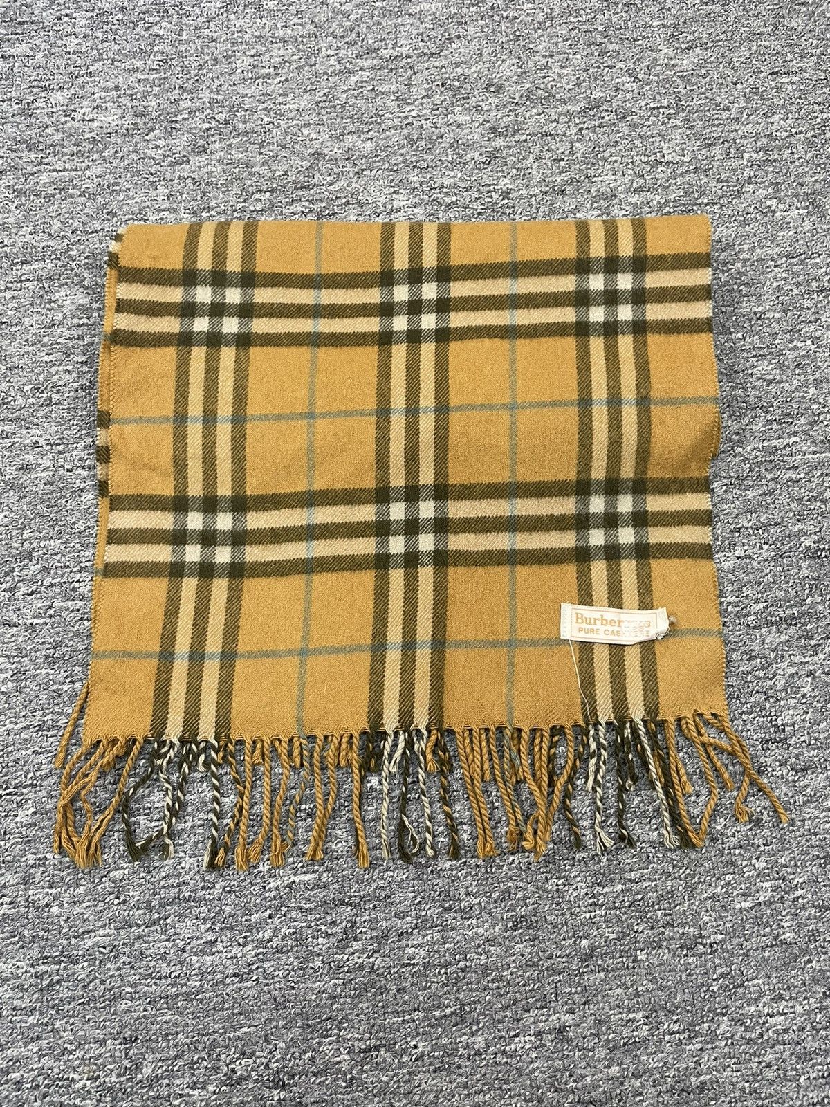 Burberry × Vintage Vintage Burberry Nova Check Cashmere Scarf Muffler Size ONE SIZE - 3 Thumbnail