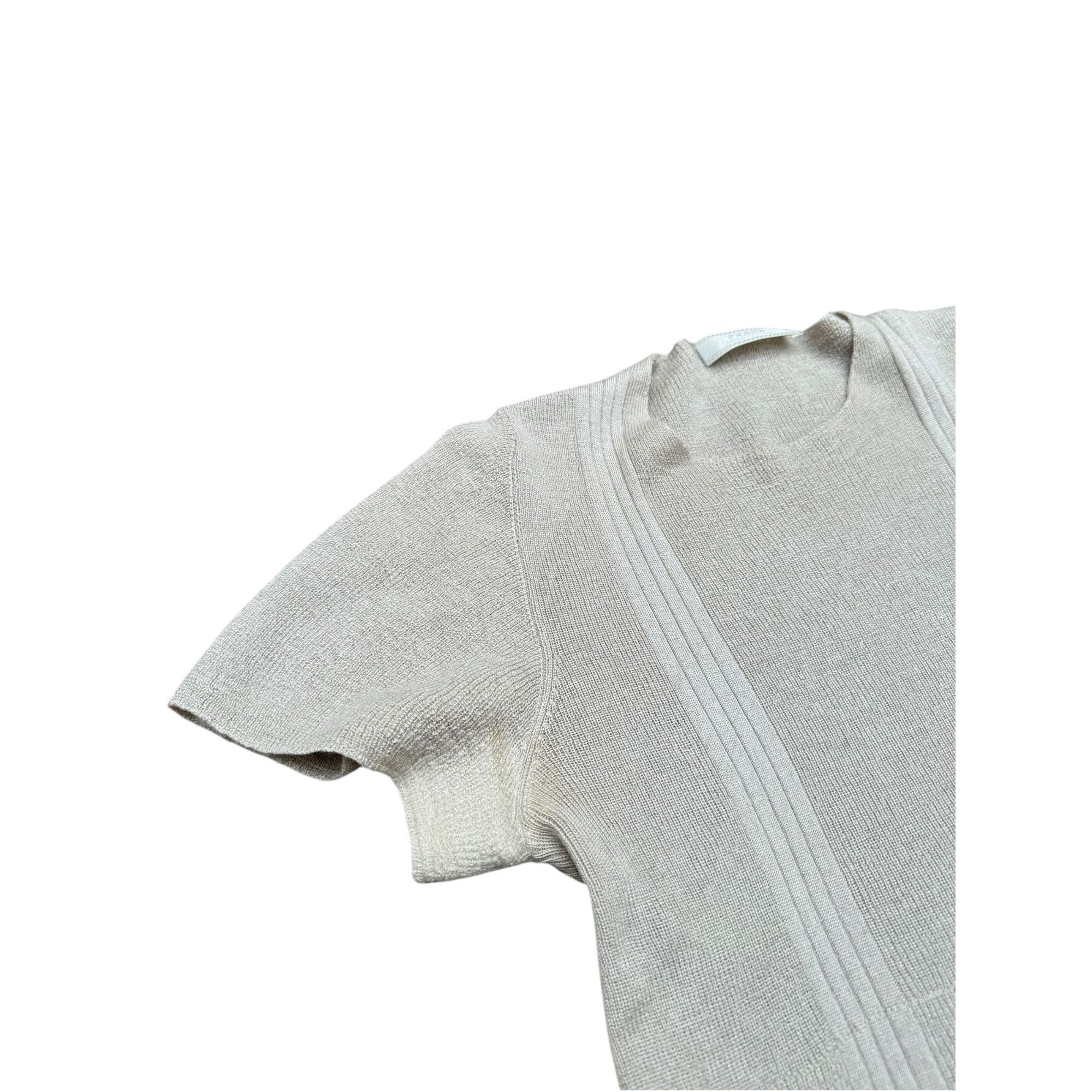 Prada Beige Cashmere Silk Short sleeves sweater Size XS / US 0-2 / IT 36-38 - 2 Thumbnail