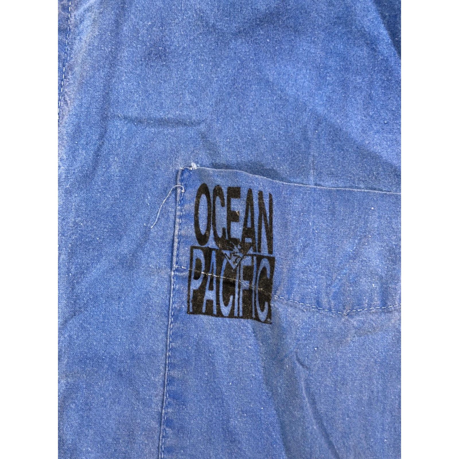 Ocean Pacific VINTAGE Ocean Pacific Tie Dye Button Up Shirt Blue Surf Graphic J21 M Adults 90s Shirt Size US M / EU 48-50 / 2 - 2 Thumbnail