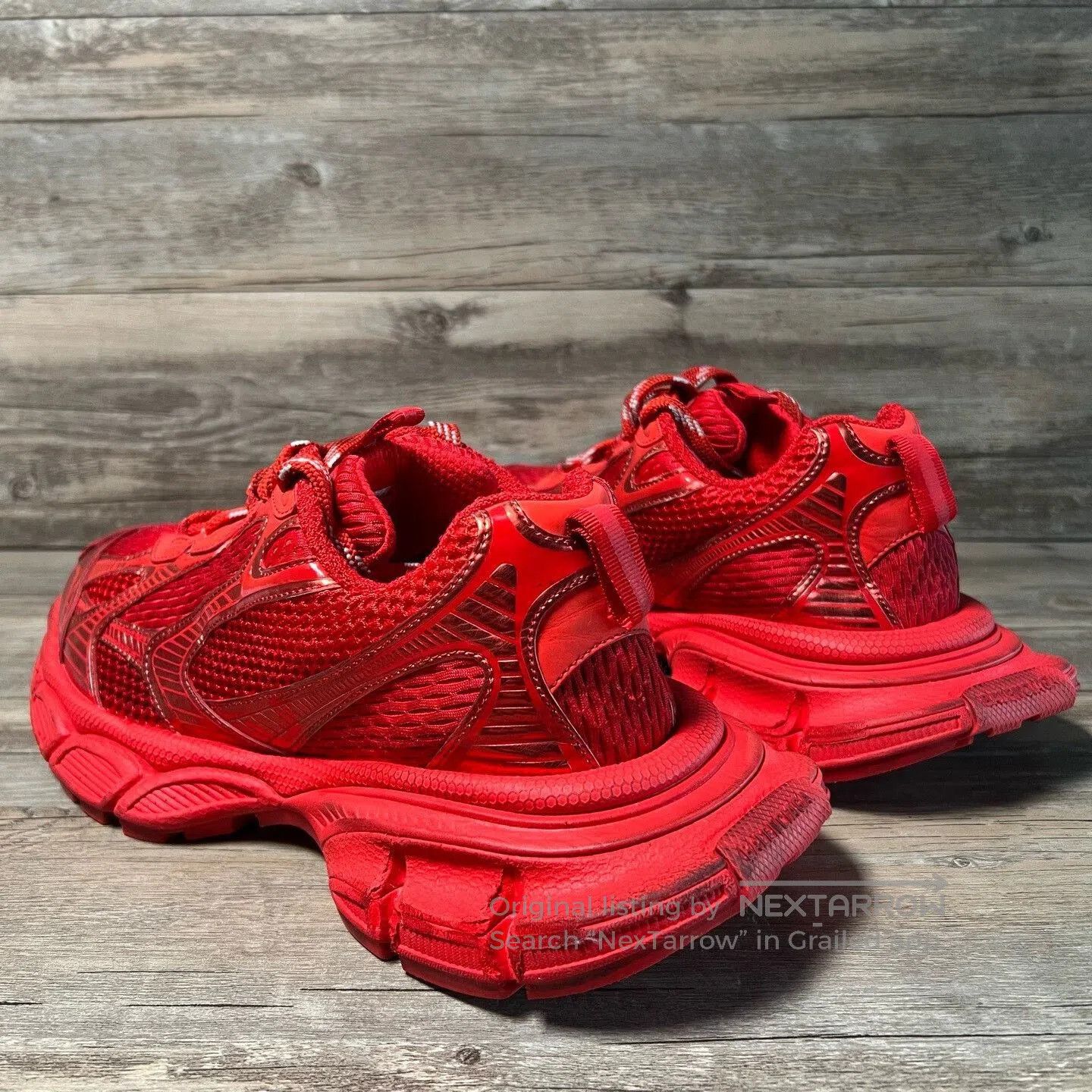Balenciaga Balenciaga 3XL Red Distressed Dad Shoes. Size US 9 / EU 42 - 4 Thumbnail
