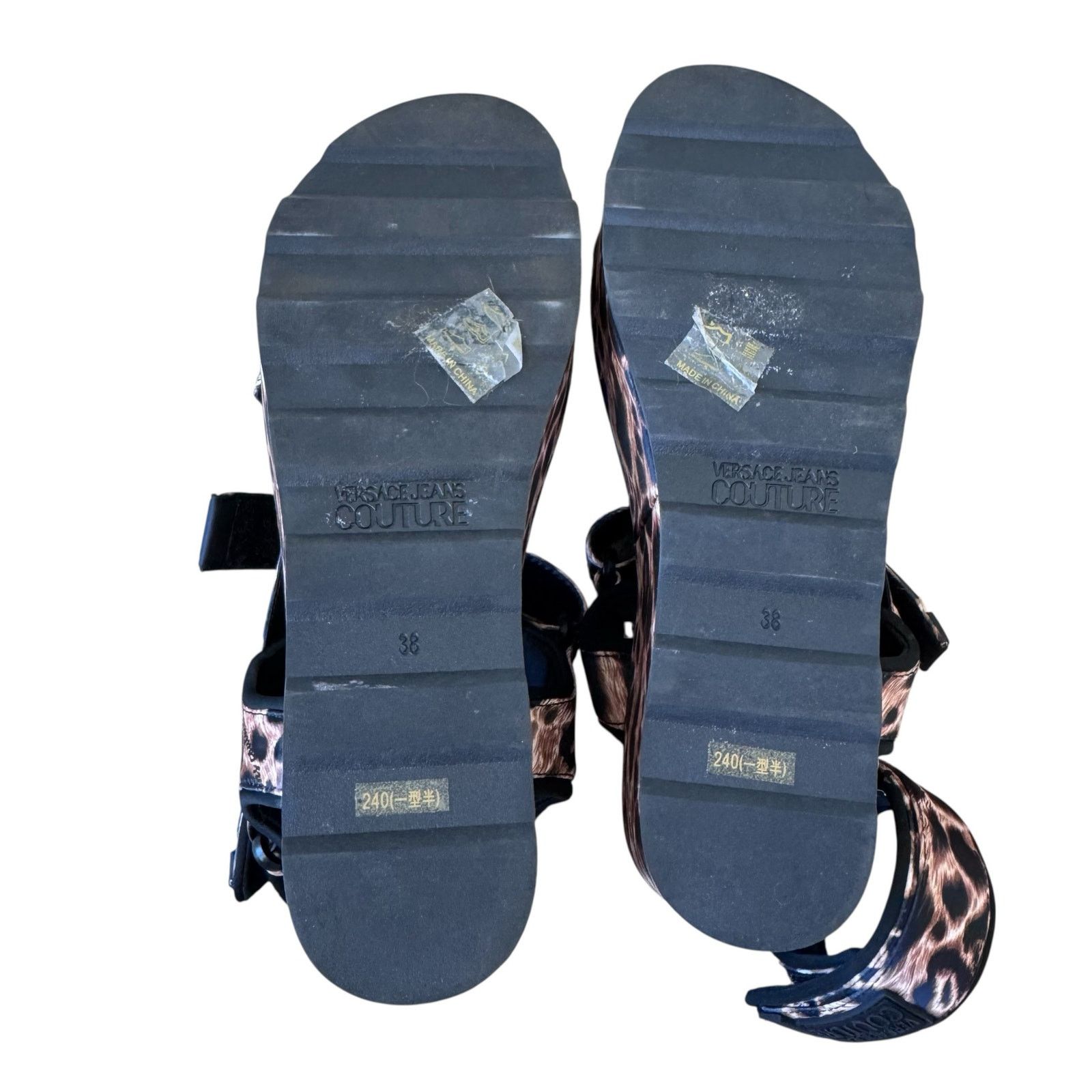 Versace VERSACE JEANS Leopard Printed Satin Mallory Platform Sandal Size US 8 / IT 38 - 5 Thumbnail