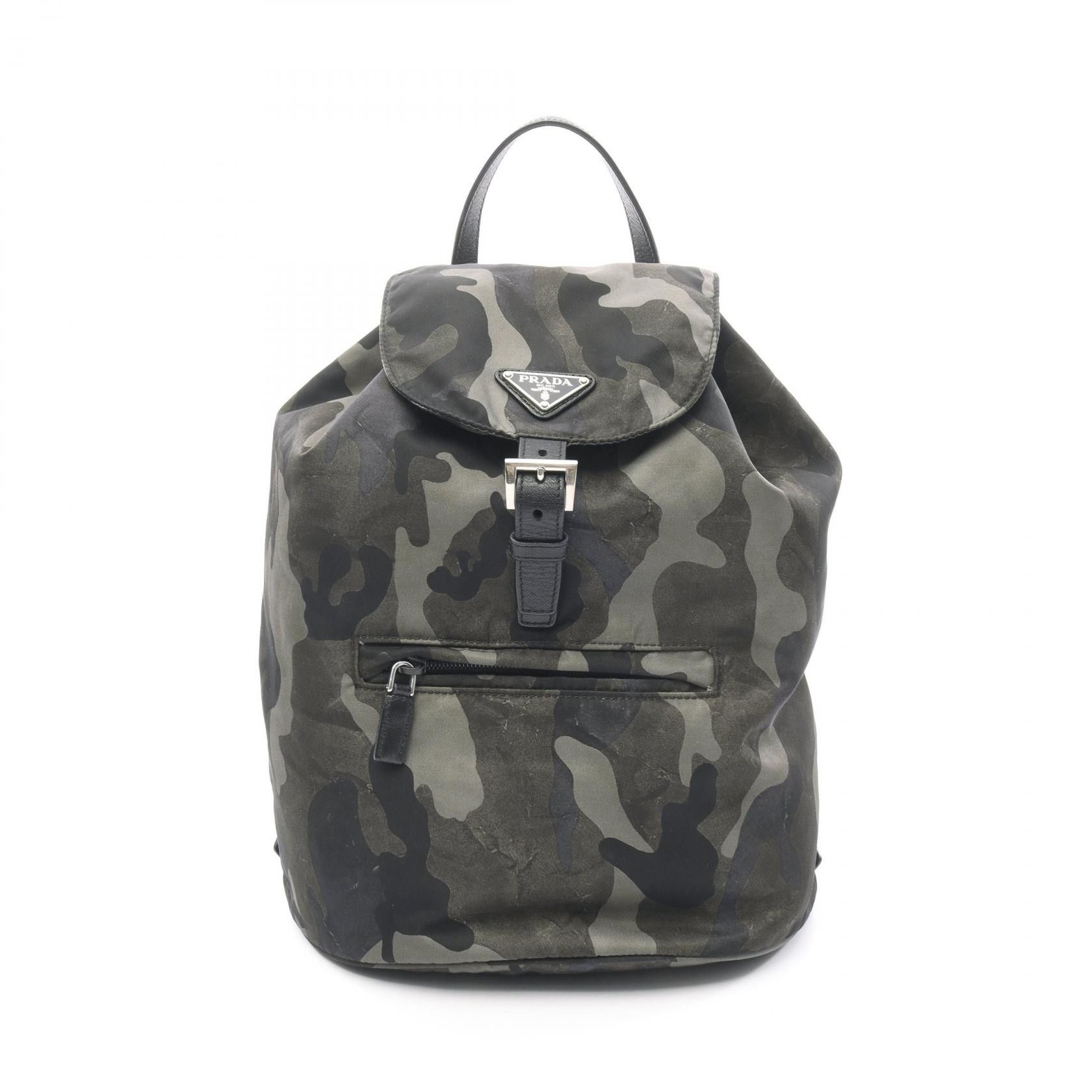 Prada Prada Prada Nylon Saffiano Leather Backpack Textile Backpack DUTY FREE for USA Size ONE SIZE - 1 Thumbnail