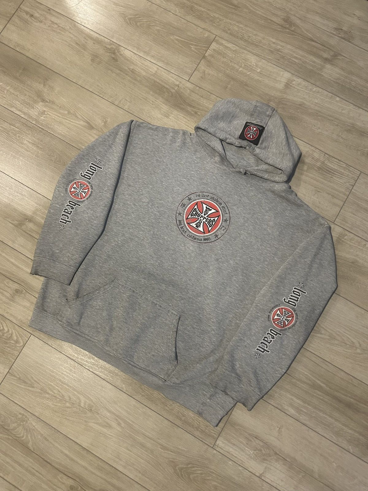 West Coast Choppers West Coast Chopper Vintage Long Beach Pullover Hoodie Size US XL / EU 56 / 4 - 1 Thumbnail