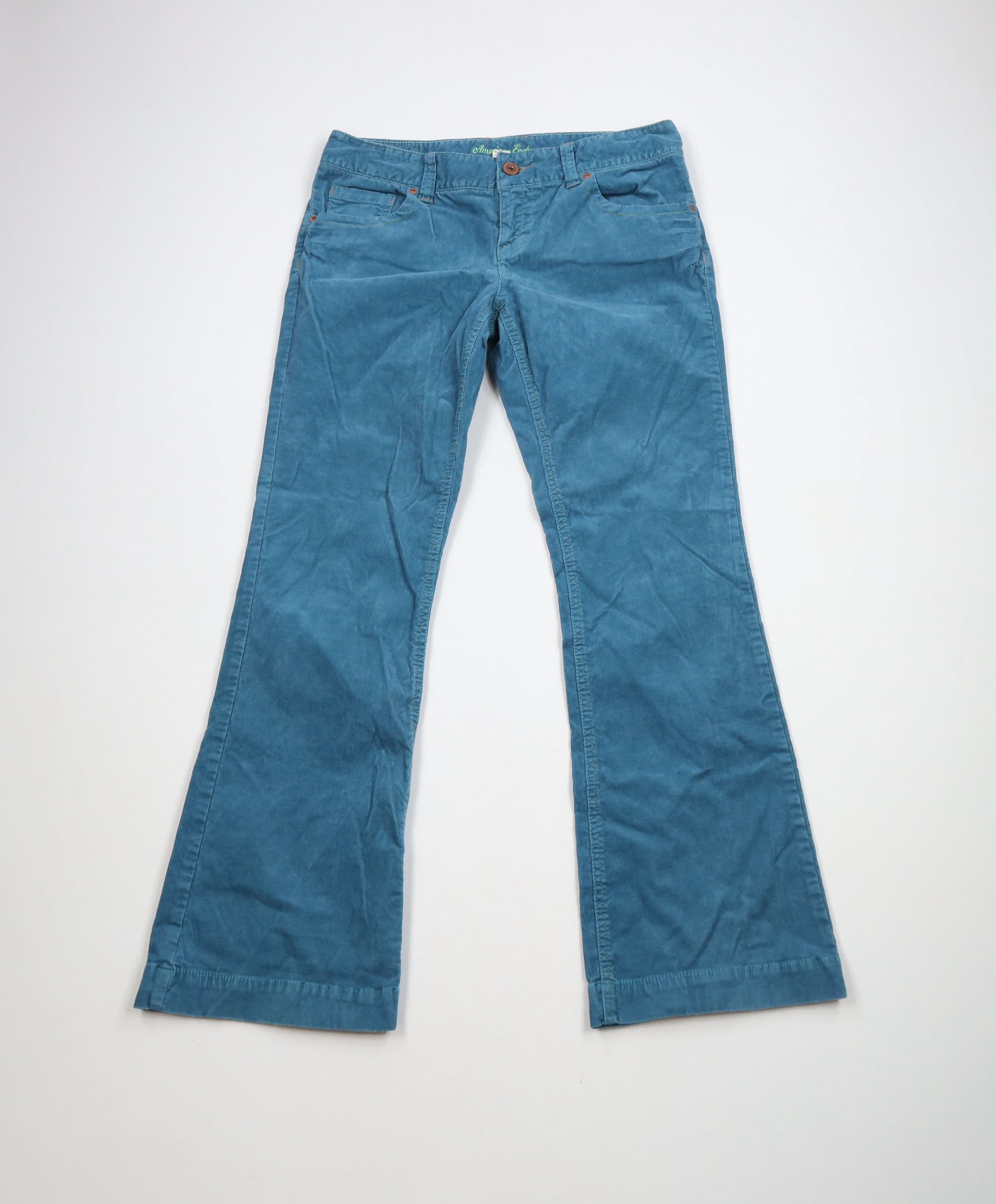 American Eagle Outfitters × Vintage Vintage 90s Y2K American Eagle Flared Corduroy Pants Size 32" / US 10 / IT 46 - 1 Thumbnail