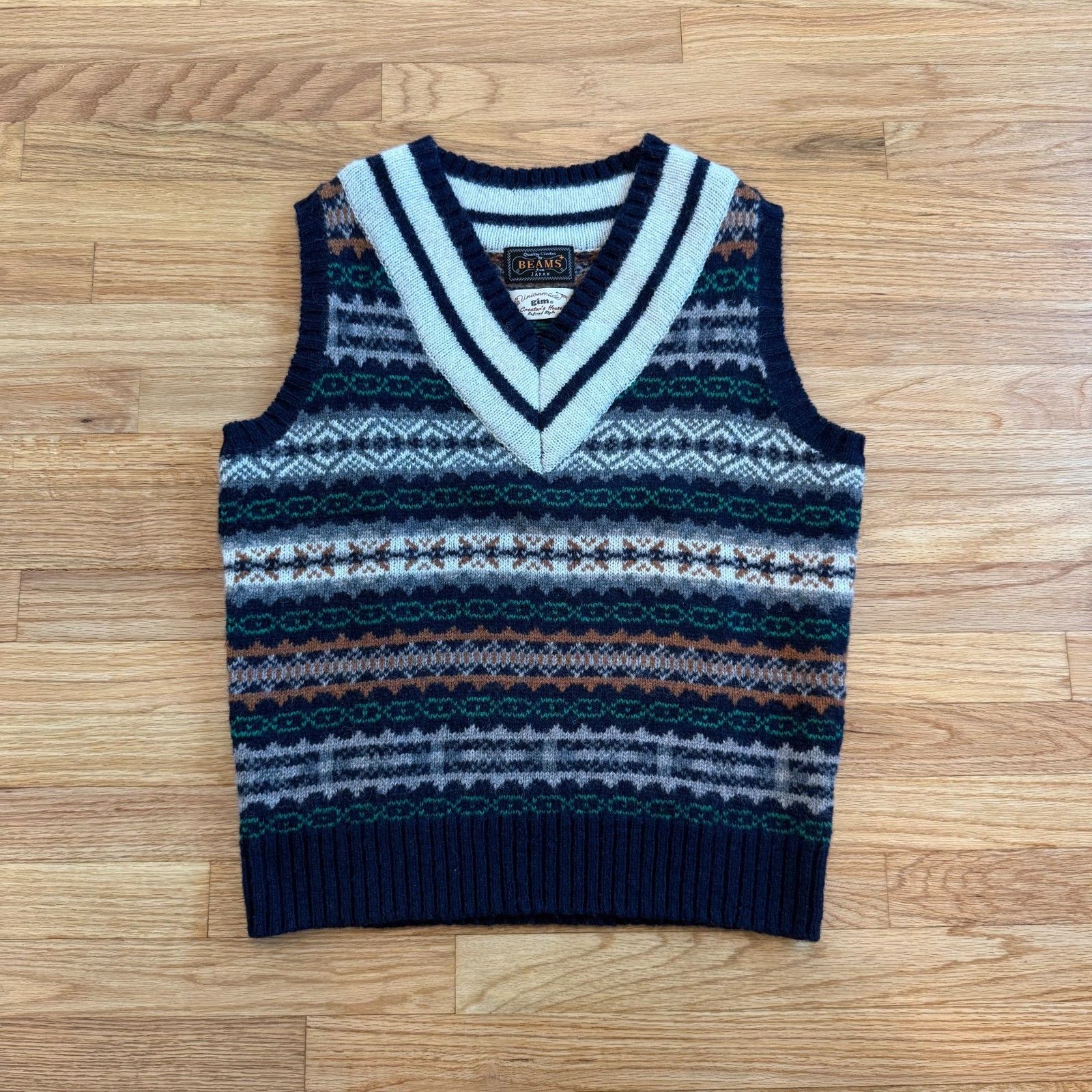 Beams Plus Beams Plus x Gim Unionmade Fair Isle Wool Sweater Vest Size US S / EU 44-46 / 1 - 1 Thumbnail