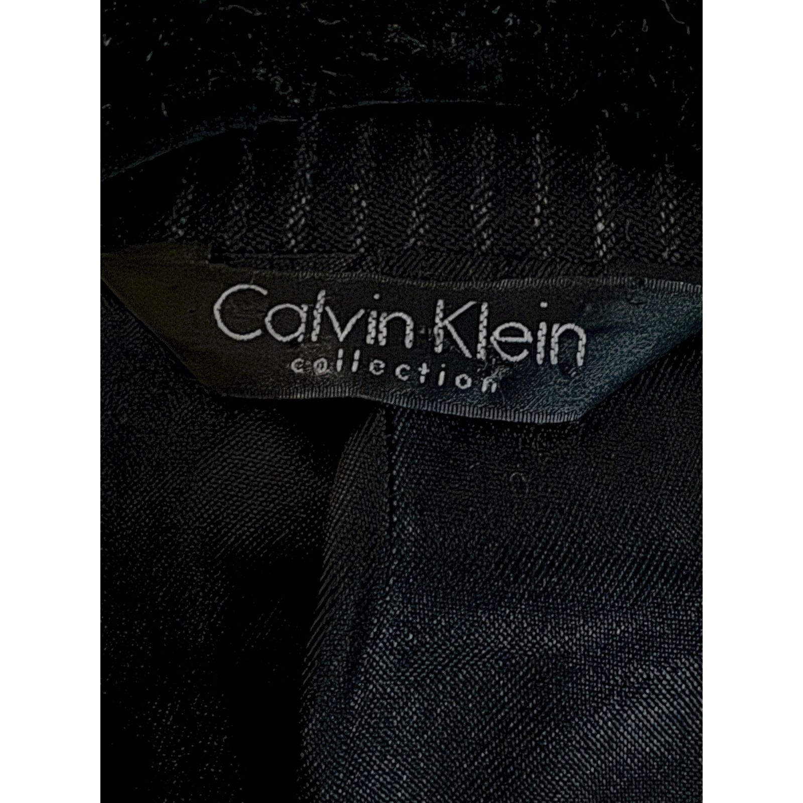 Calvin Klein Calvin Klein Collection Gray Striped Blazer Size 46R - 3 Thumbnail