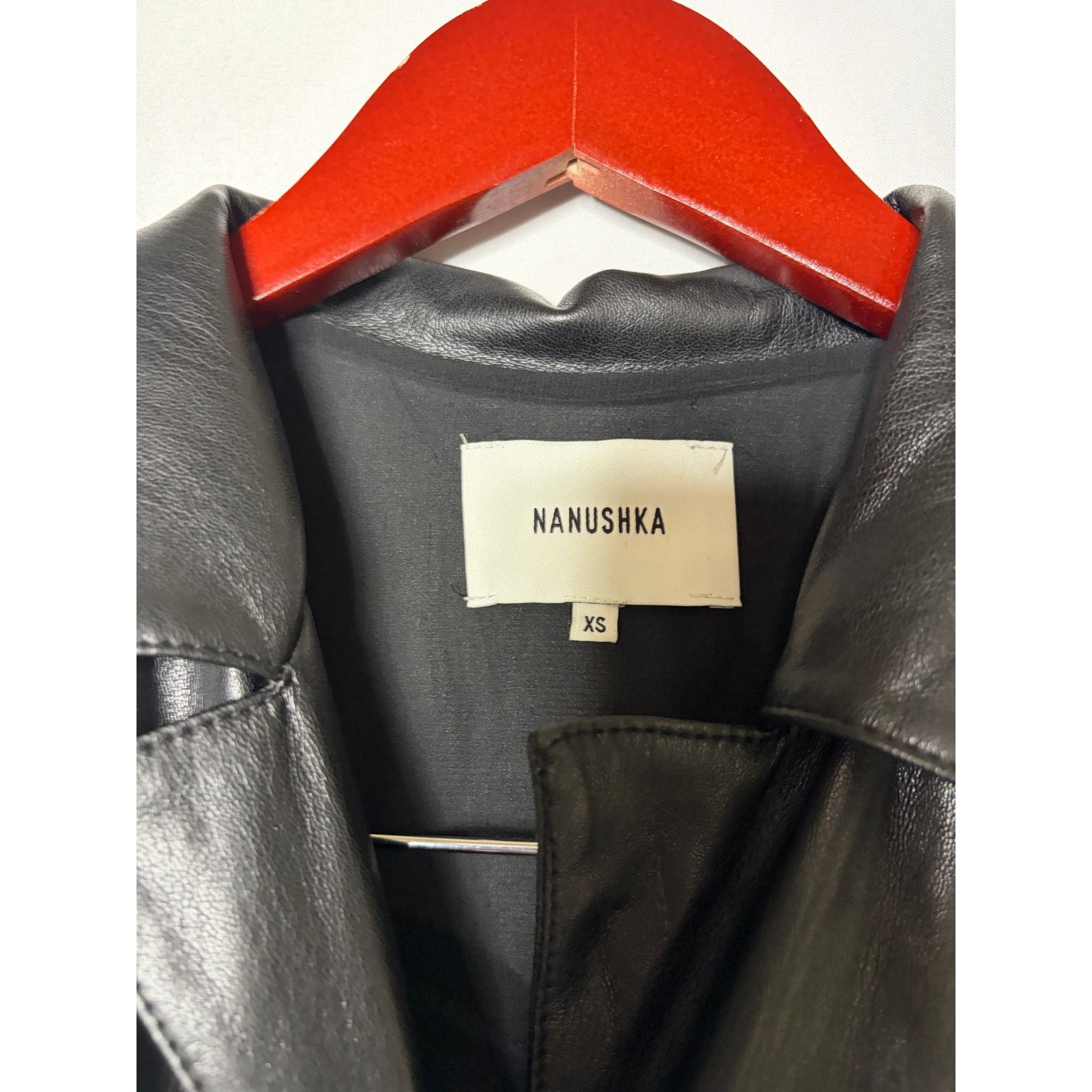 Nanushka Nanushka The Sharma Black Faux leather tie front dress sz XS Size XS / US 0-2 / IT 36-38 - 8 Thumbnail