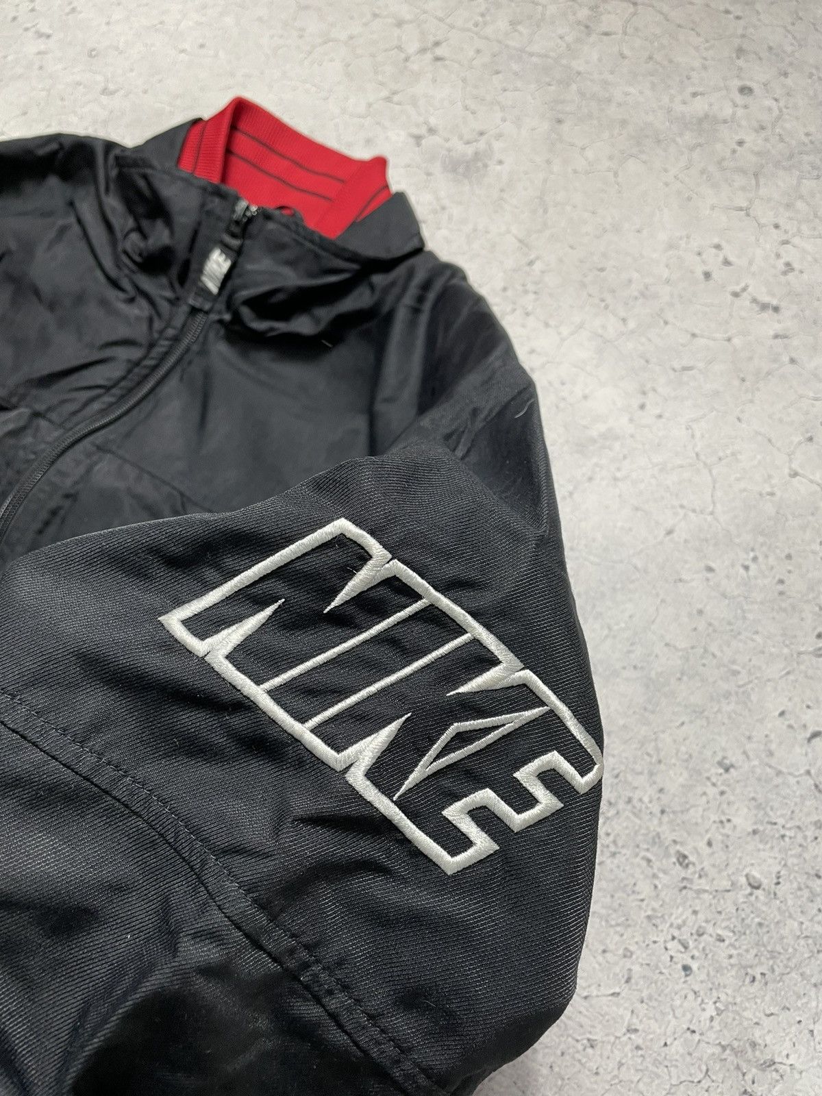 Nike × Vintage Vintage 90s Nike Jacket Big Swoosh Drill Y2K Rare Size US L / EU 52-54 / 3 - 8 Thumbnail