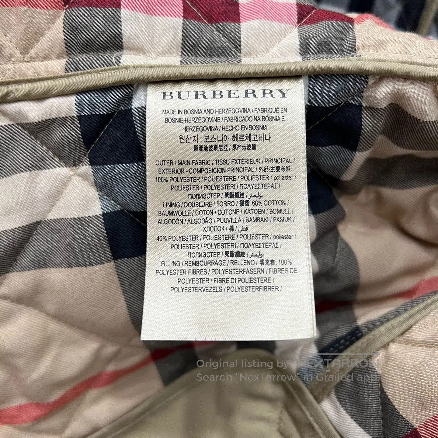 Burberry Burberry Quilted Slim Cotton Jacket. Size US L / EU 52-54 / 3 - 5 Thumbnail
