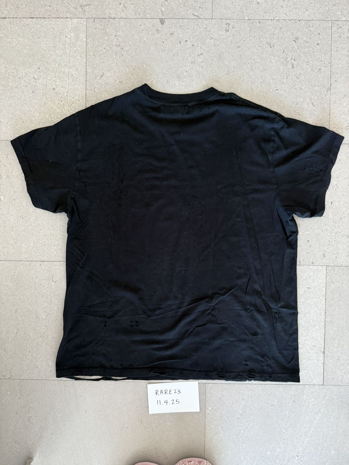 Amiri Amiri Distressed Printed Cotton-Jersey "Chaos" T-shirt Size US L / EU 52-54 / 3 - 3 Thumbnail