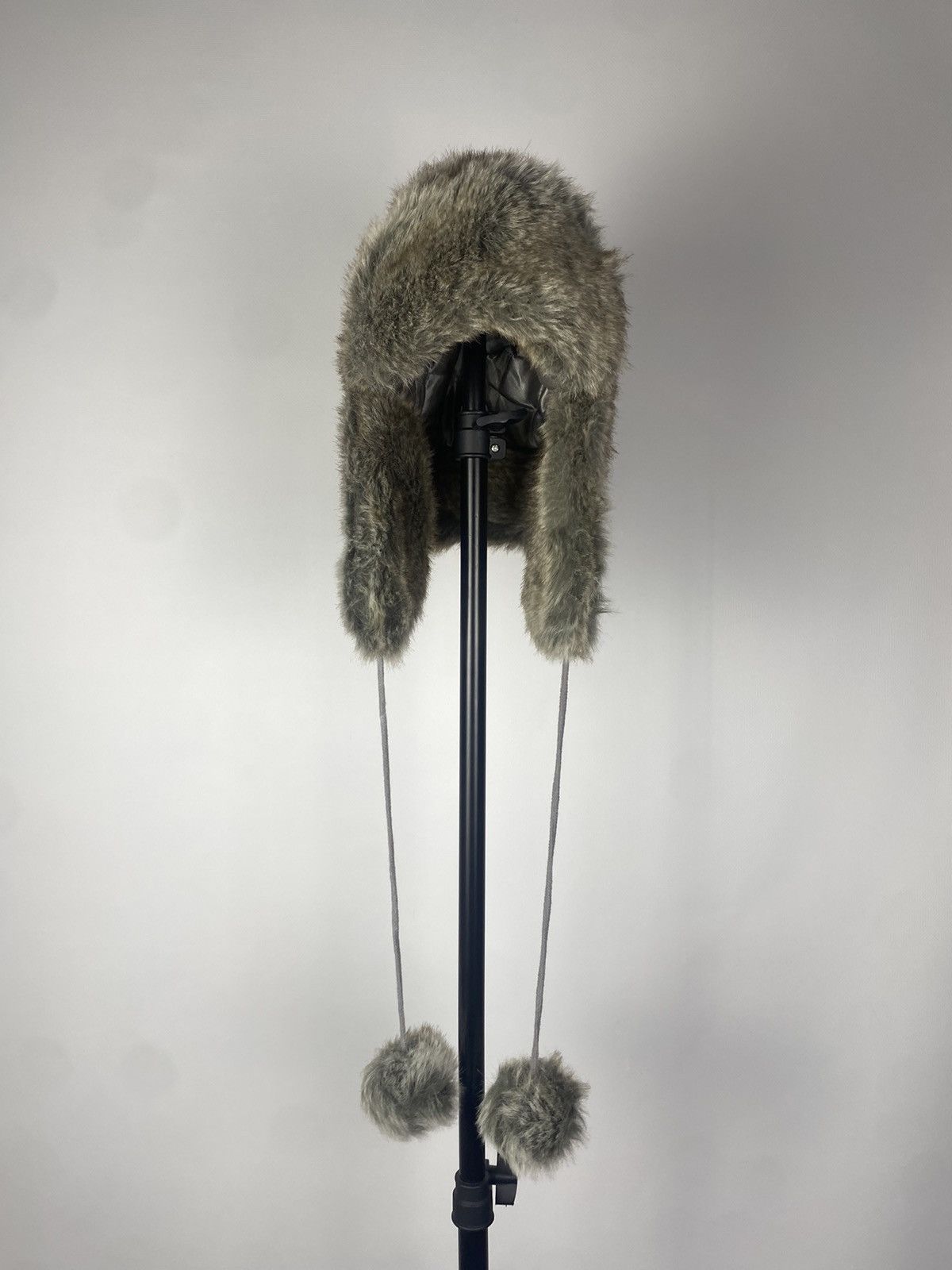 Hysteric Glamour × Vintage Crazy Y2K Mohair Fuzzy Hat Ushanka Punk Huge Size ONE SIZE - 3 Thumbnail