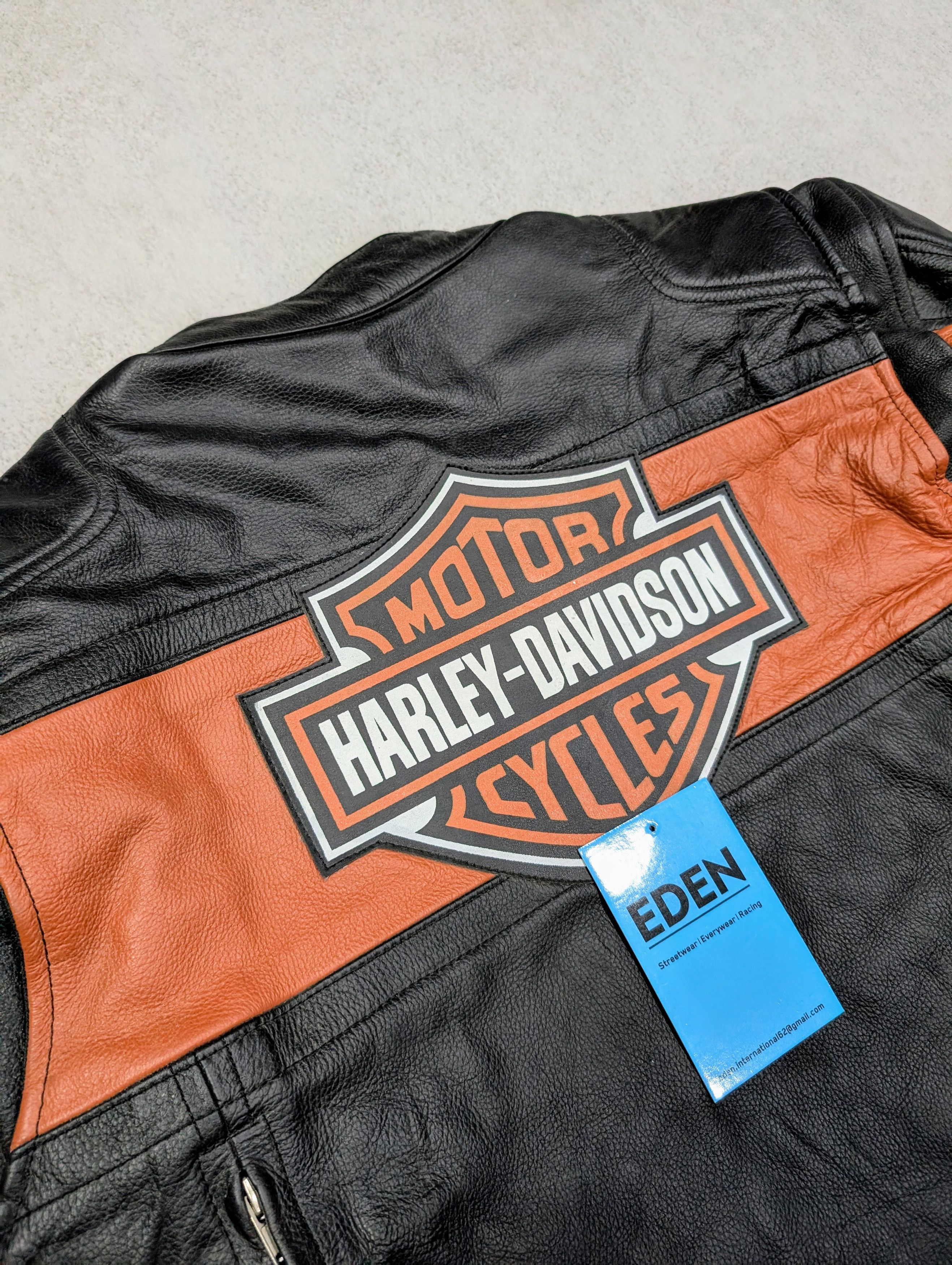 Harley Davidson Harley-Davidson Classic Leather Jacket Vintage Retro Size US L / EU 52-54 / 3 - 5 Thumbnail