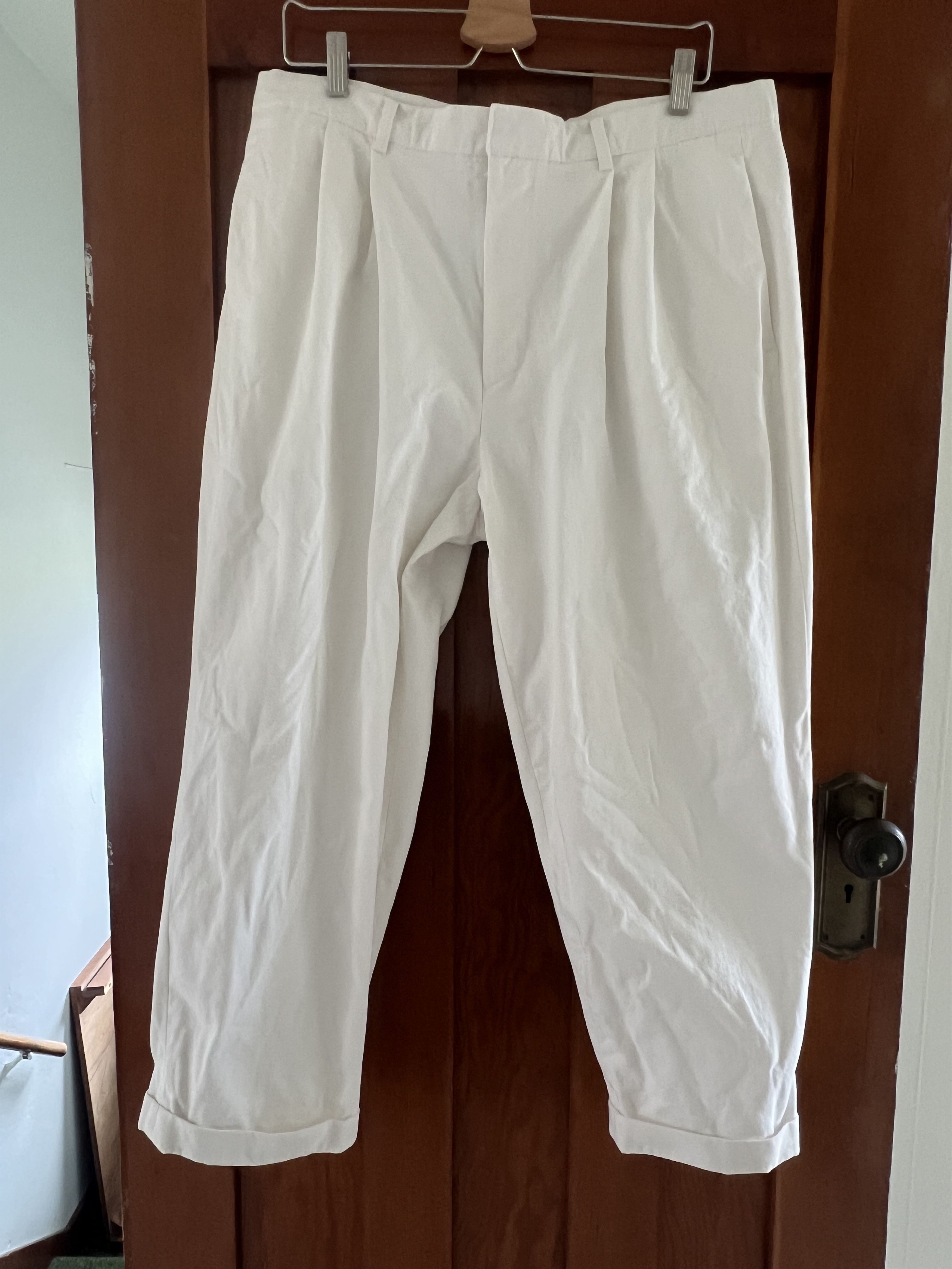 Olive Wide-Cut Twill Volk Trousers Size US 36 / EU 52 - 1 Thumbnail
