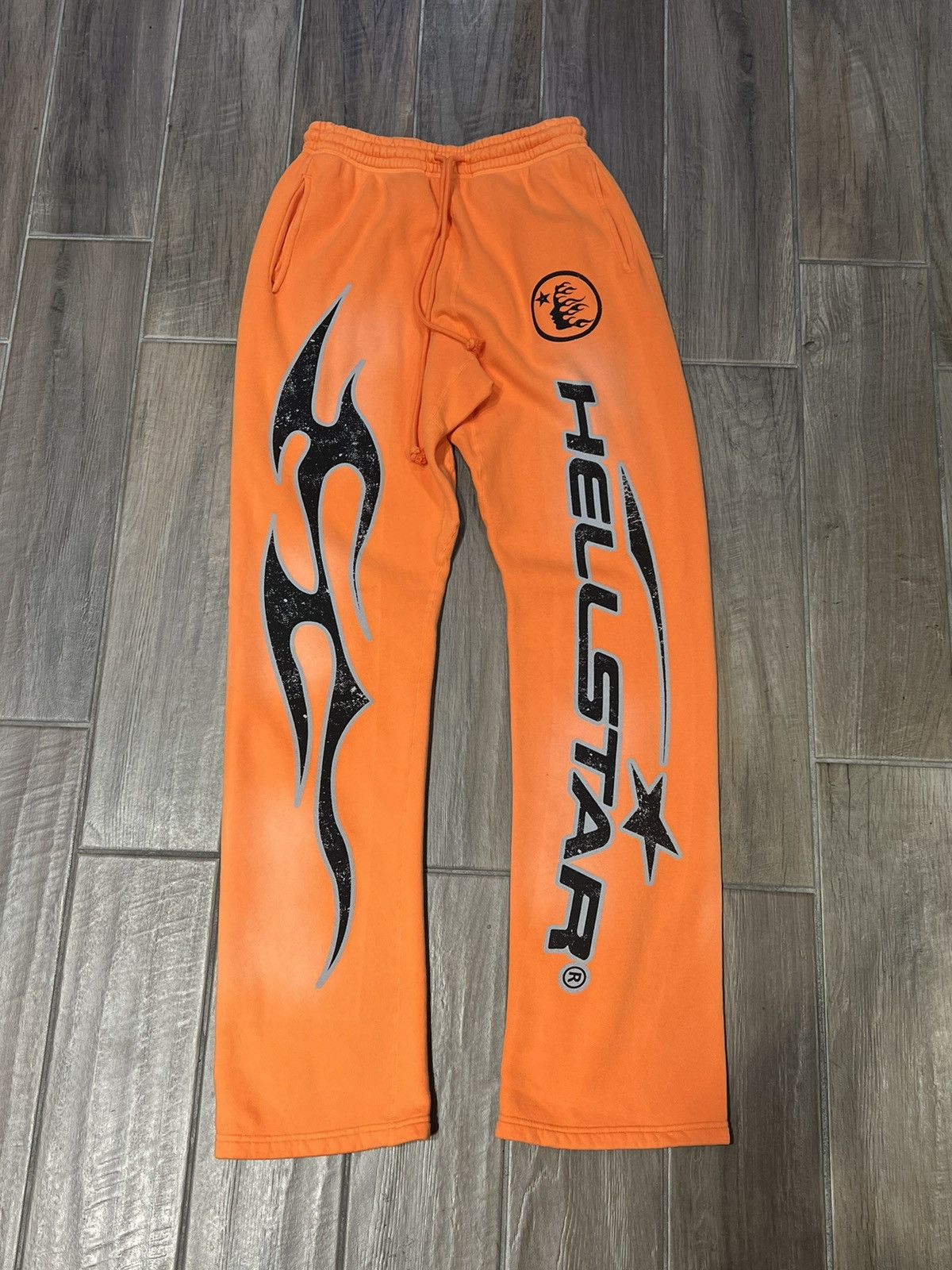 HELLSTAR HELLSTAR “FIRE ORANGE” FLARED SWEATPANTS - SIZE XL Size US 36 / EU 52 - 1 Thumbnail