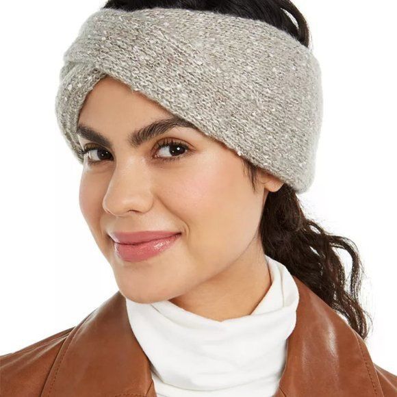 DKNY DKNY Fleece-Lined Headband, Gray, OS Size ONE SIZE - 1 Thumbnail