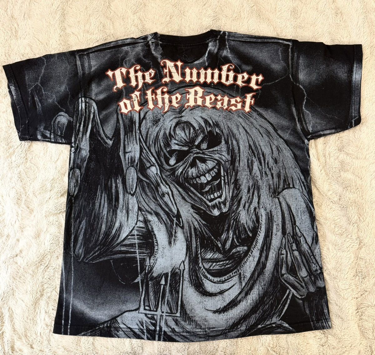 Iron Maiden Iron Maiden Number of The Beast T-Shirt Rock Heavy Metal Size US XL / EU 56 / 4 - 2 Thumbnail